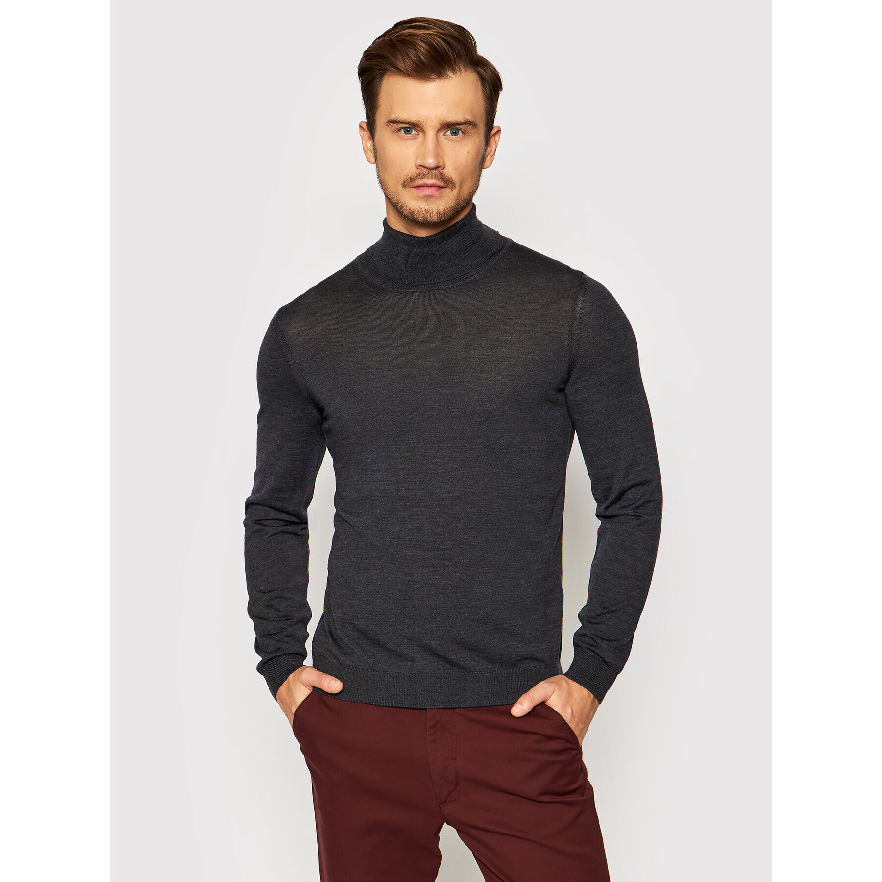 Boss Rolák Musso-P 50392083 Šedá Slim Fit - Pepit.cz