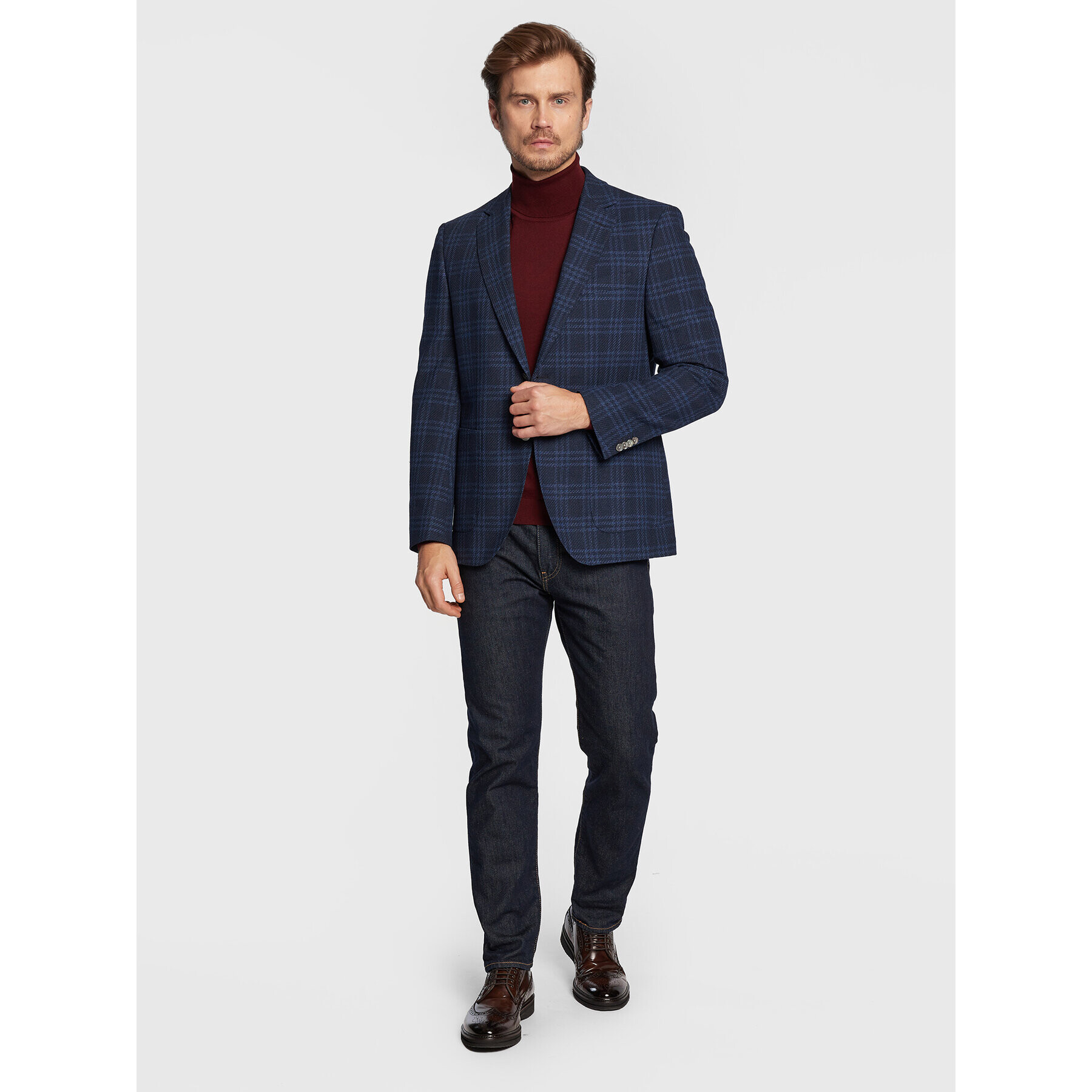 Boss Rolák Musso-P 50468262 Bordó Slim Fit - Pepit.cz