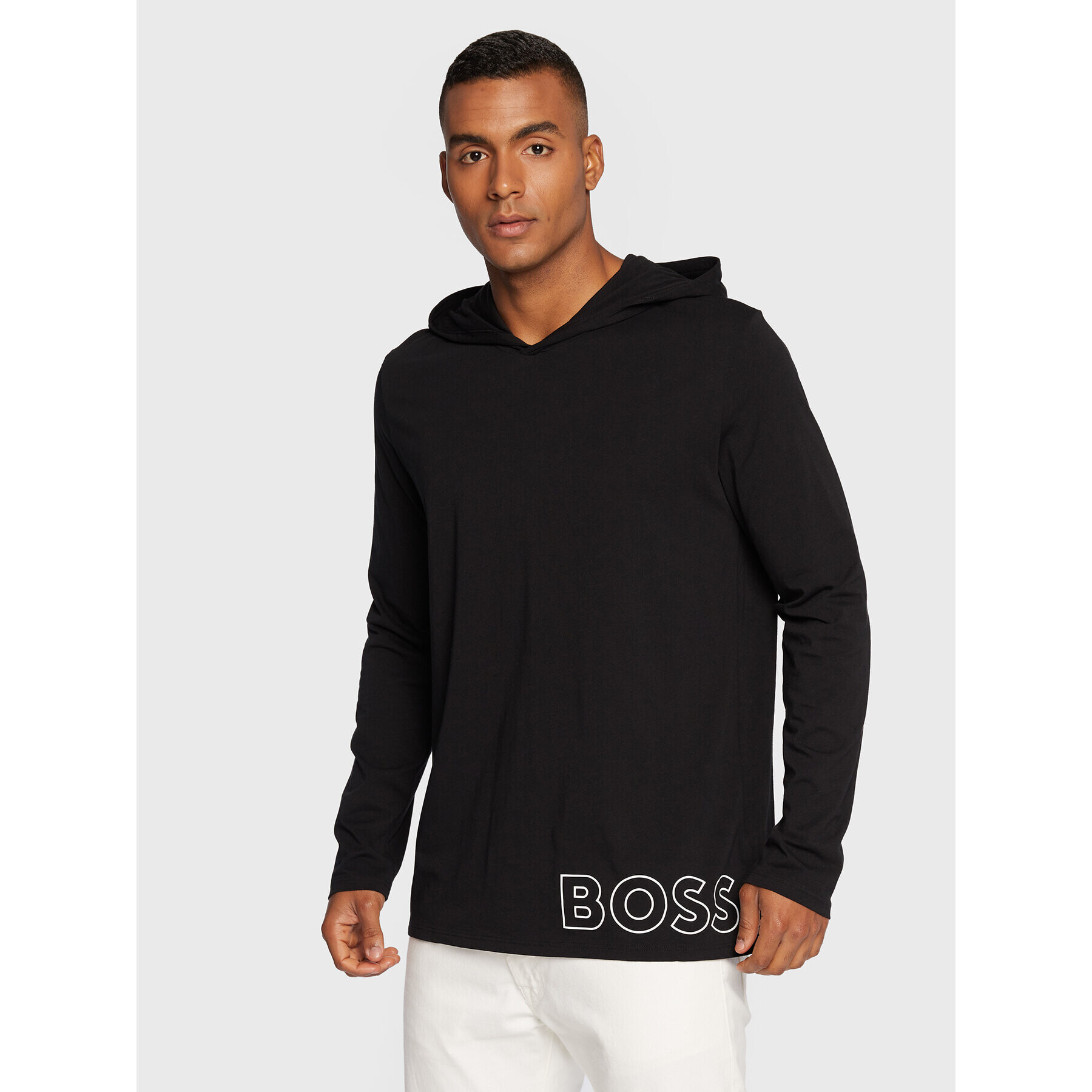 Boss S dlouhým rukávem Identity 50481200 Černá Regular Fit - Pepit.cz