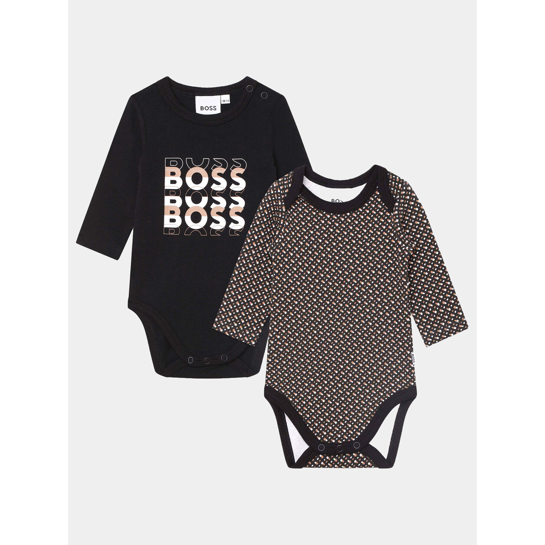 Boss Sada 2 kusů dětského body J98439 Černá Regular Fit - Pepit.cz