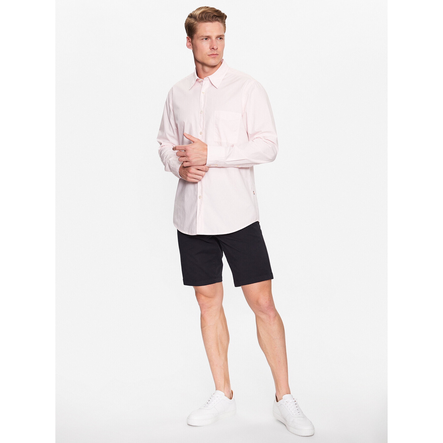 Boss Šortky z materiálu 50489112 Černá Slim Fit - Pepit.cz