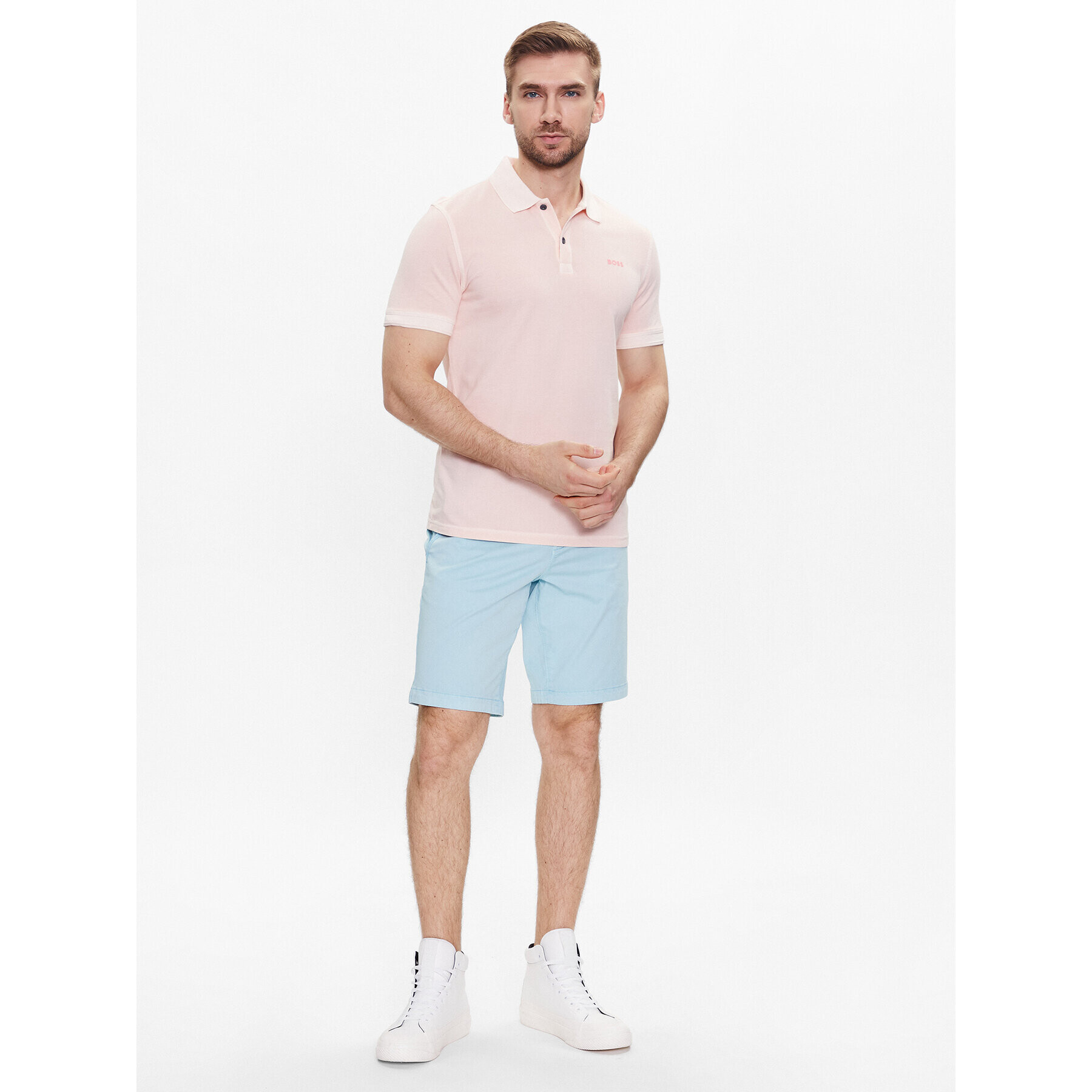 Boss Šortky z materiálu 50489112 Modrá Slim Fit - Pepit.cz