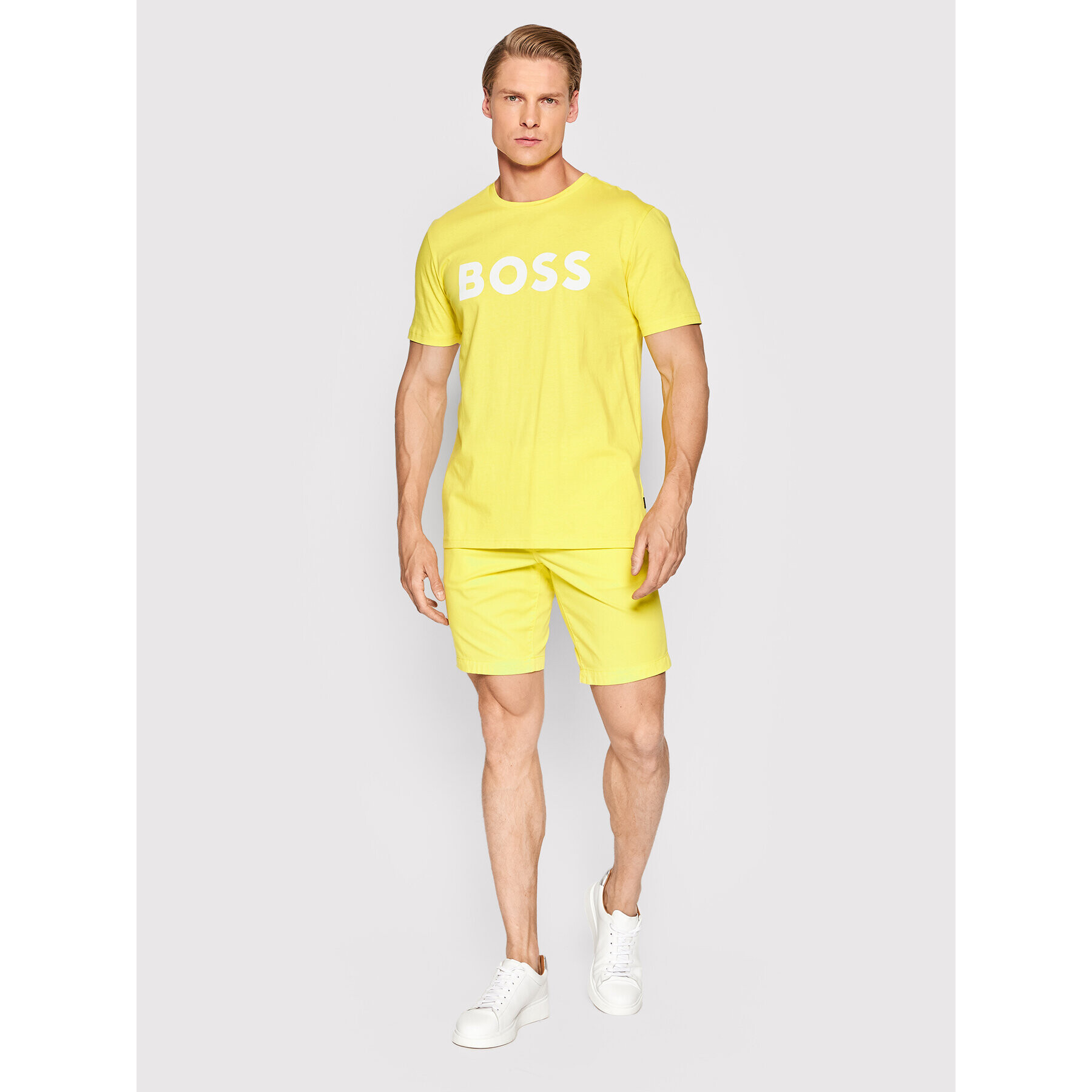 Boss Šortky z materiálu Schino 50467083 Žlutá Slim Fit - Pepit.cz