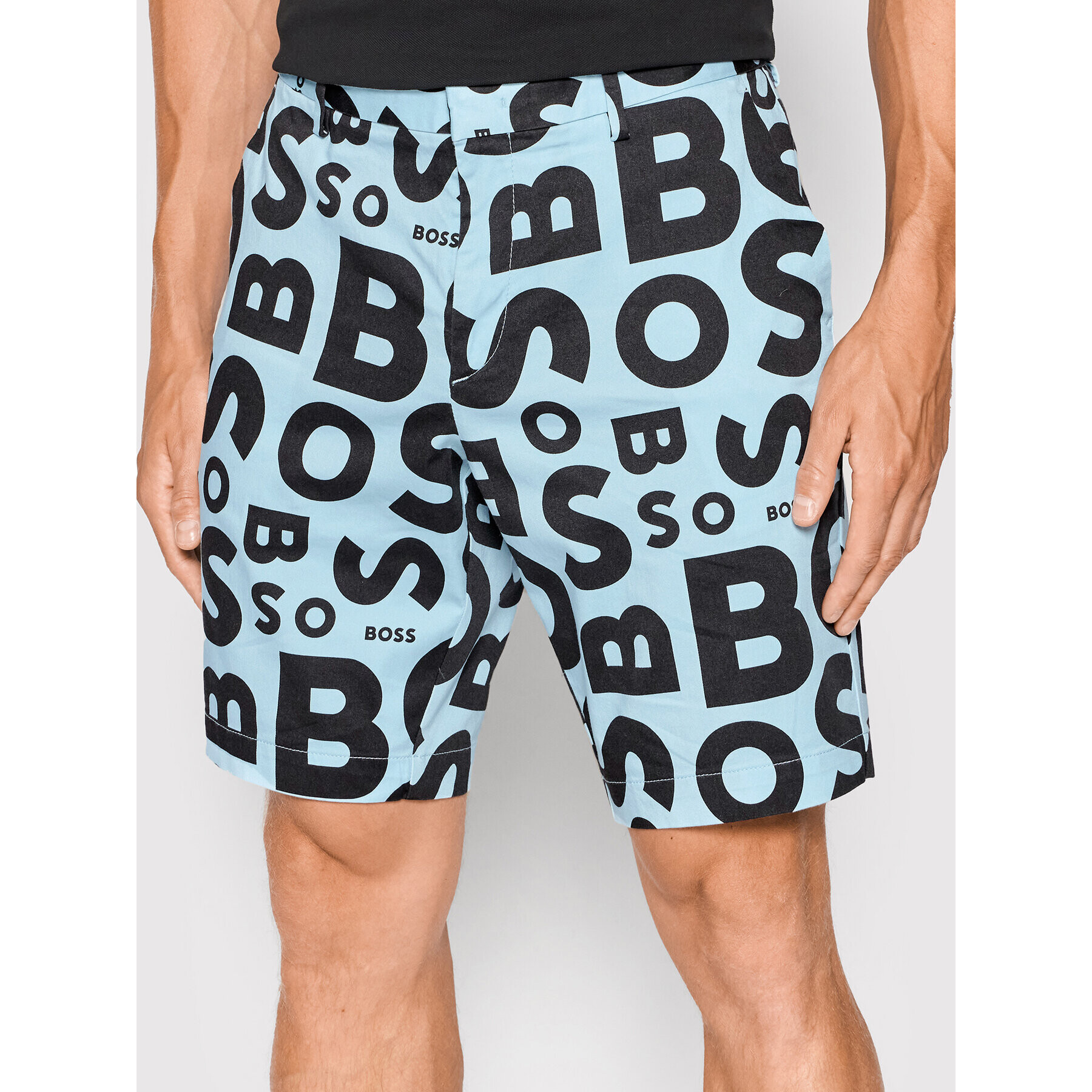 Boss Šortky z materiálu Slice 50468194 Modrá Slim Fit - Pepit.cz