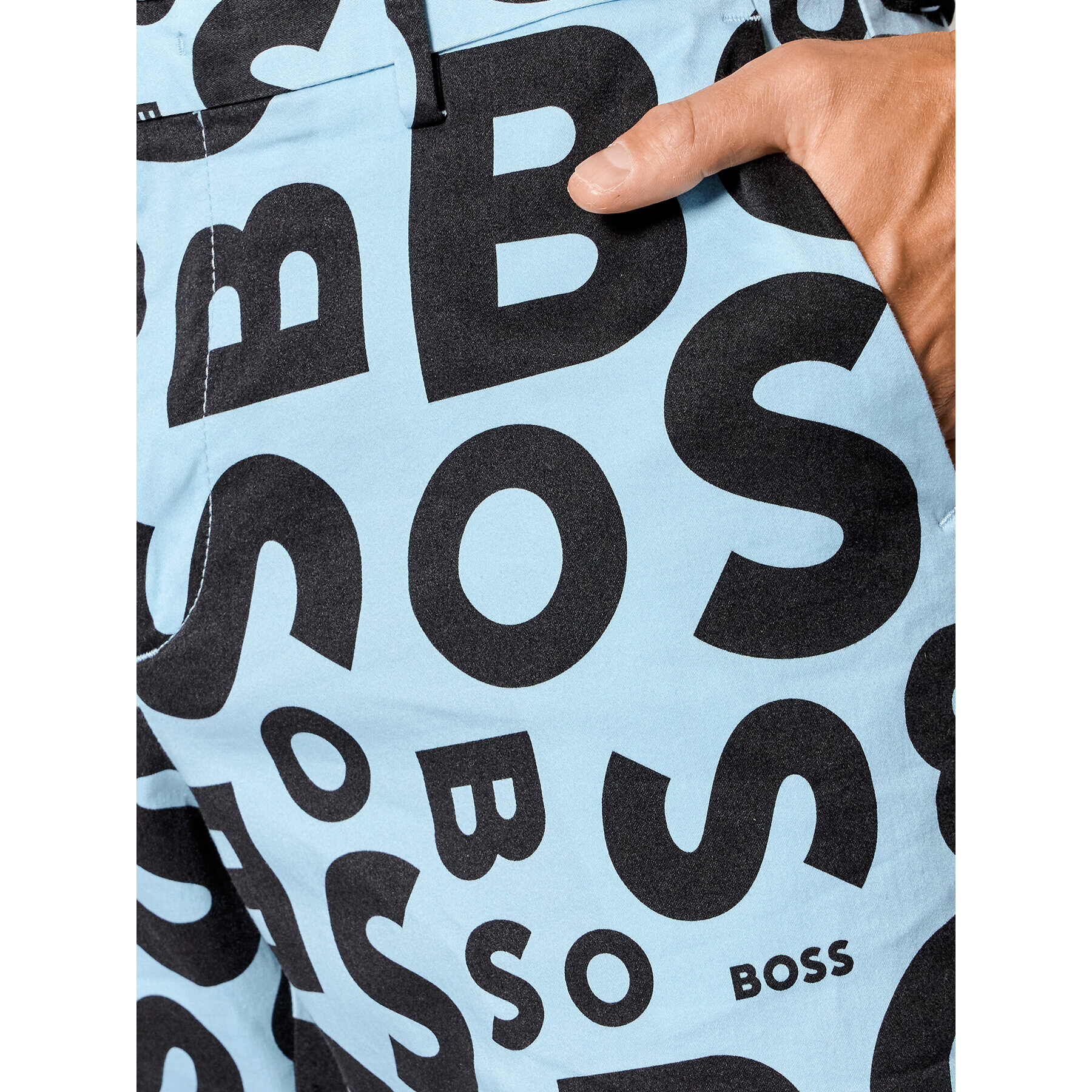 Boss Šortky z materiálu Slice 50468194 Modrá Slim Fit - Pepit.cz