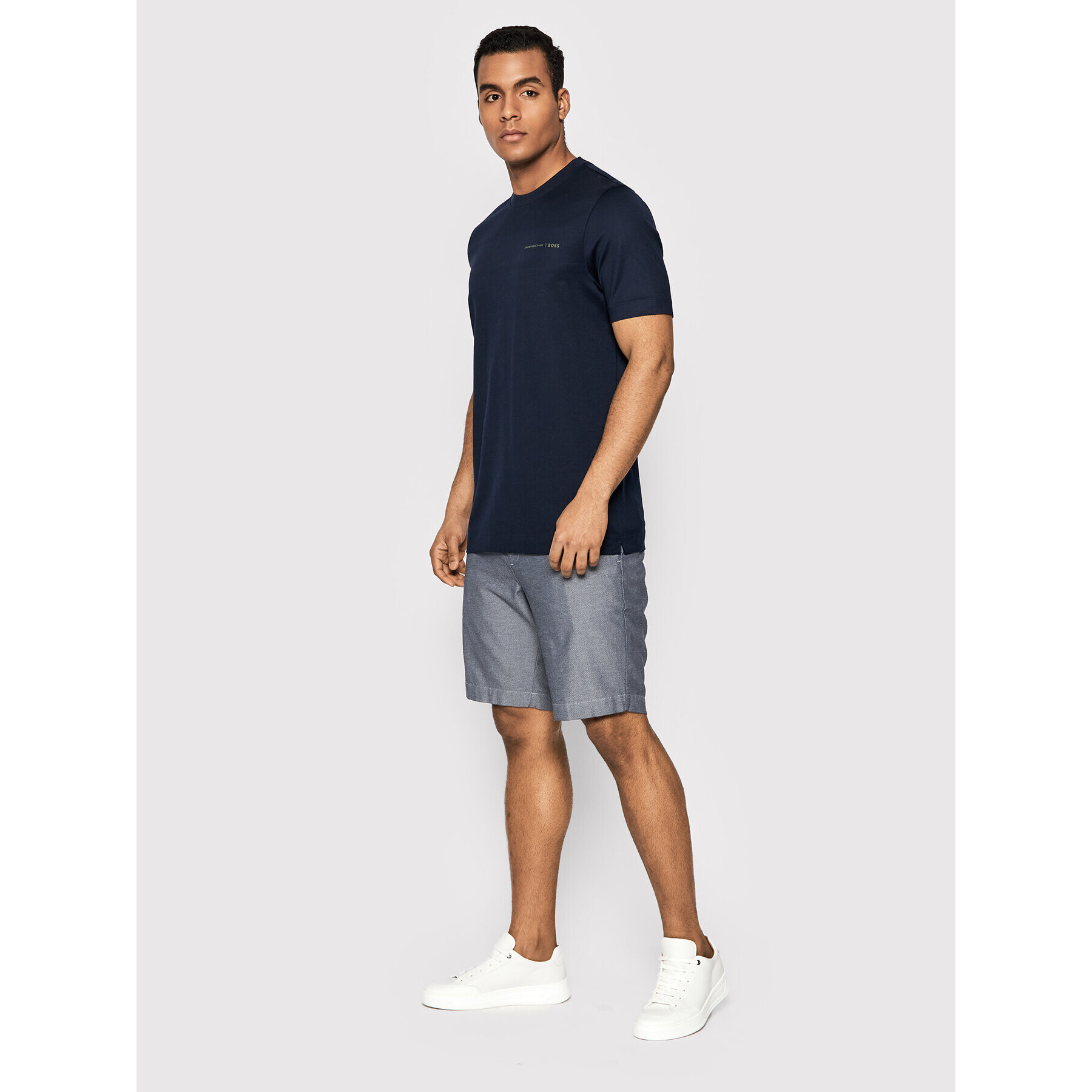 Boss Šortky z materiálu Slice 50468205 Šedá Slim Fit - Pepit.cz