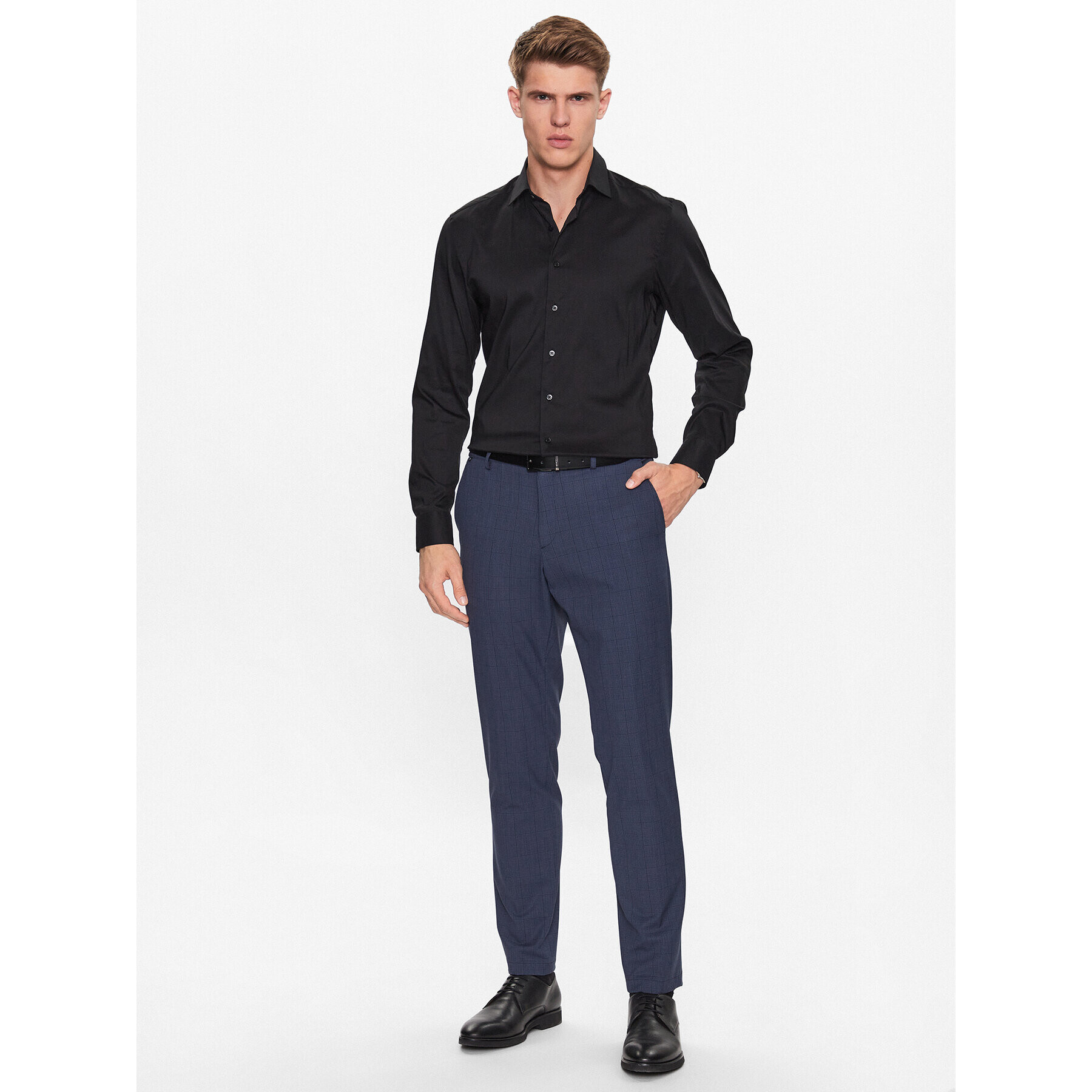 Boss Společenské kalhoty 50496139 Tmavomodrá Slim Fit - Pepit.cz