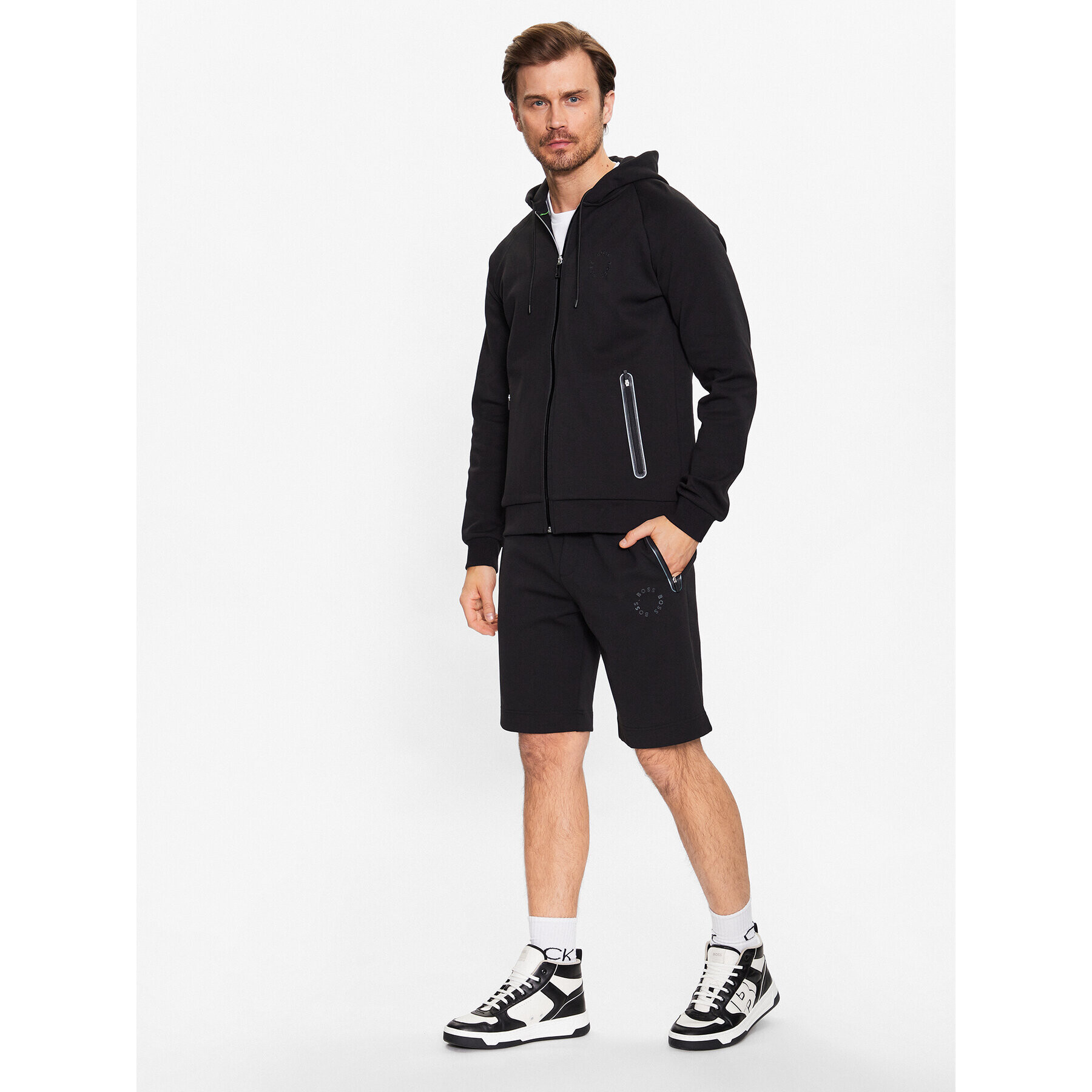 Boss Sportovní kraťasy 50487954 Černá Regular Fit - Pepit.cz