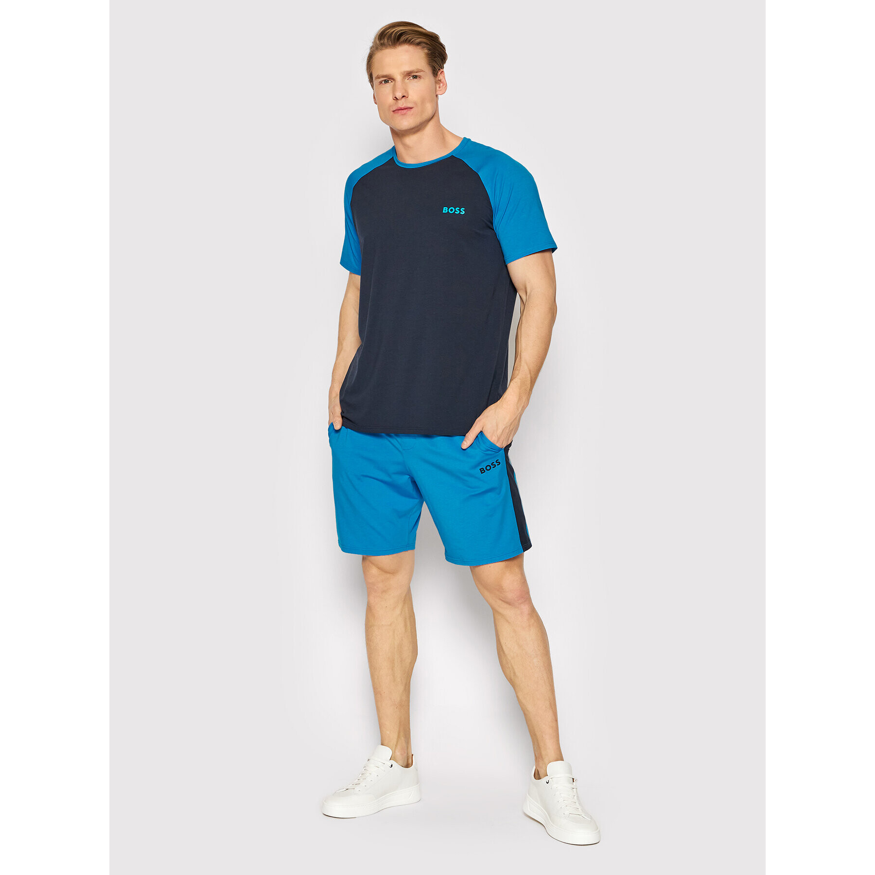 Boss Sportovní kraťasy Balance 50465564 Modrá Regular Fit - Pepit.cz