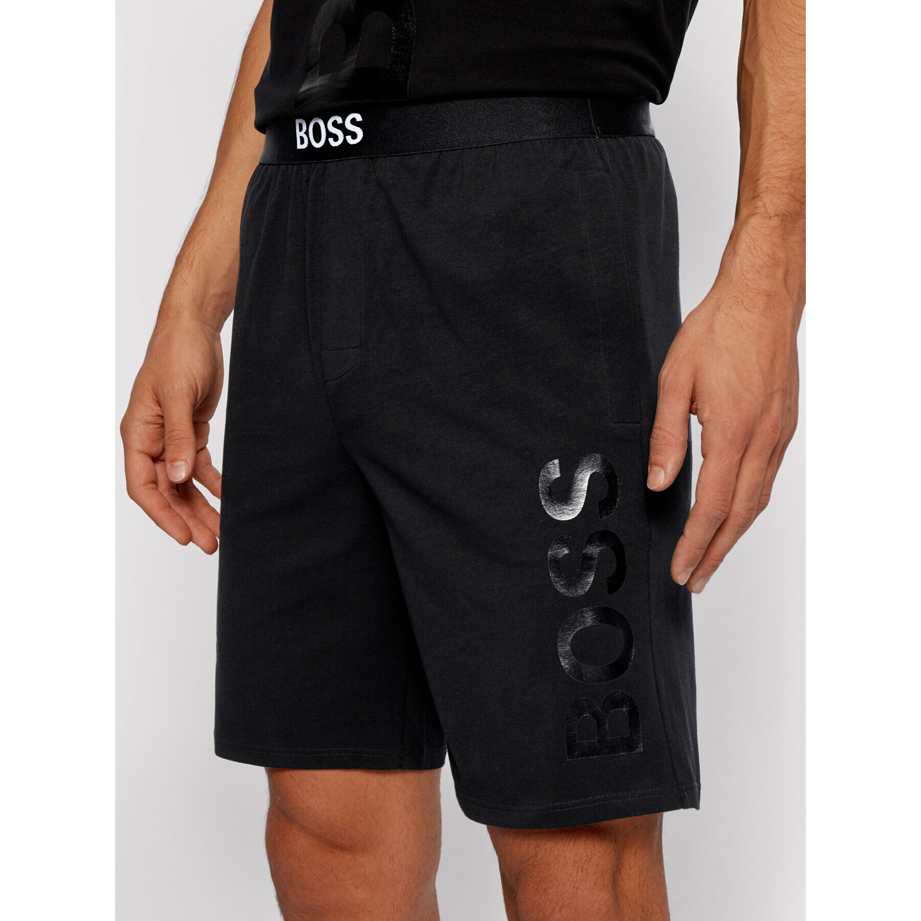 Boss Sportovní kraťasy Identity 50449829 Černá Regular Fit - Pepit.cz