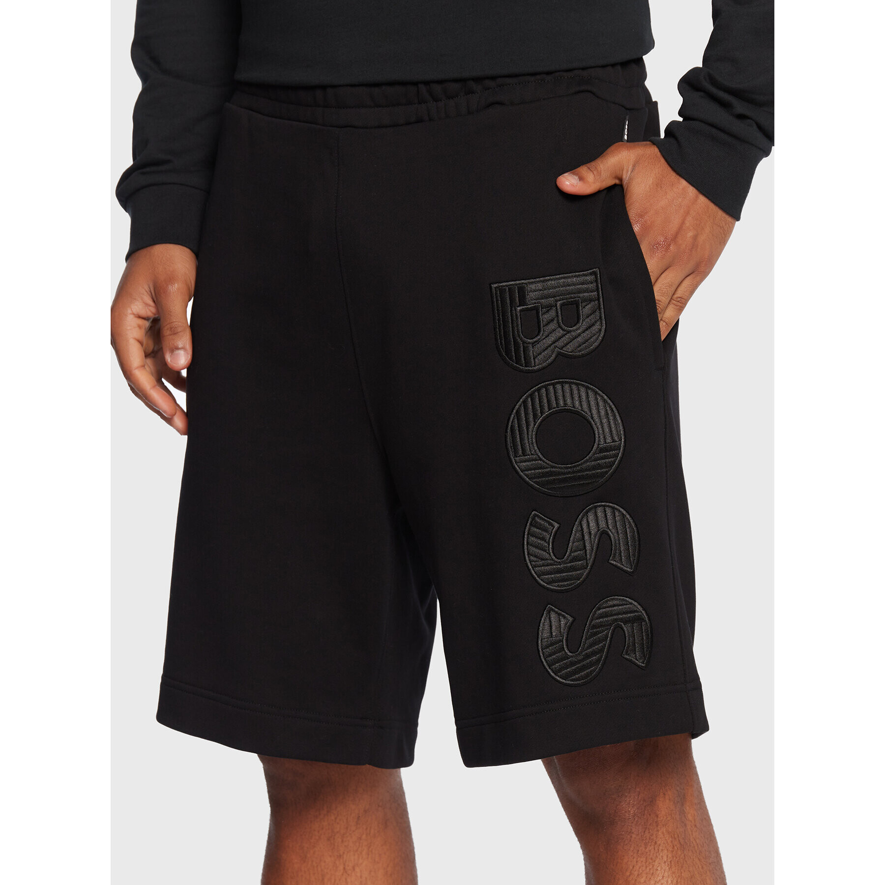 Boss Sportovní kraťasy Lamson 93 50471701 Černá Regular Fit - Pepit.cz