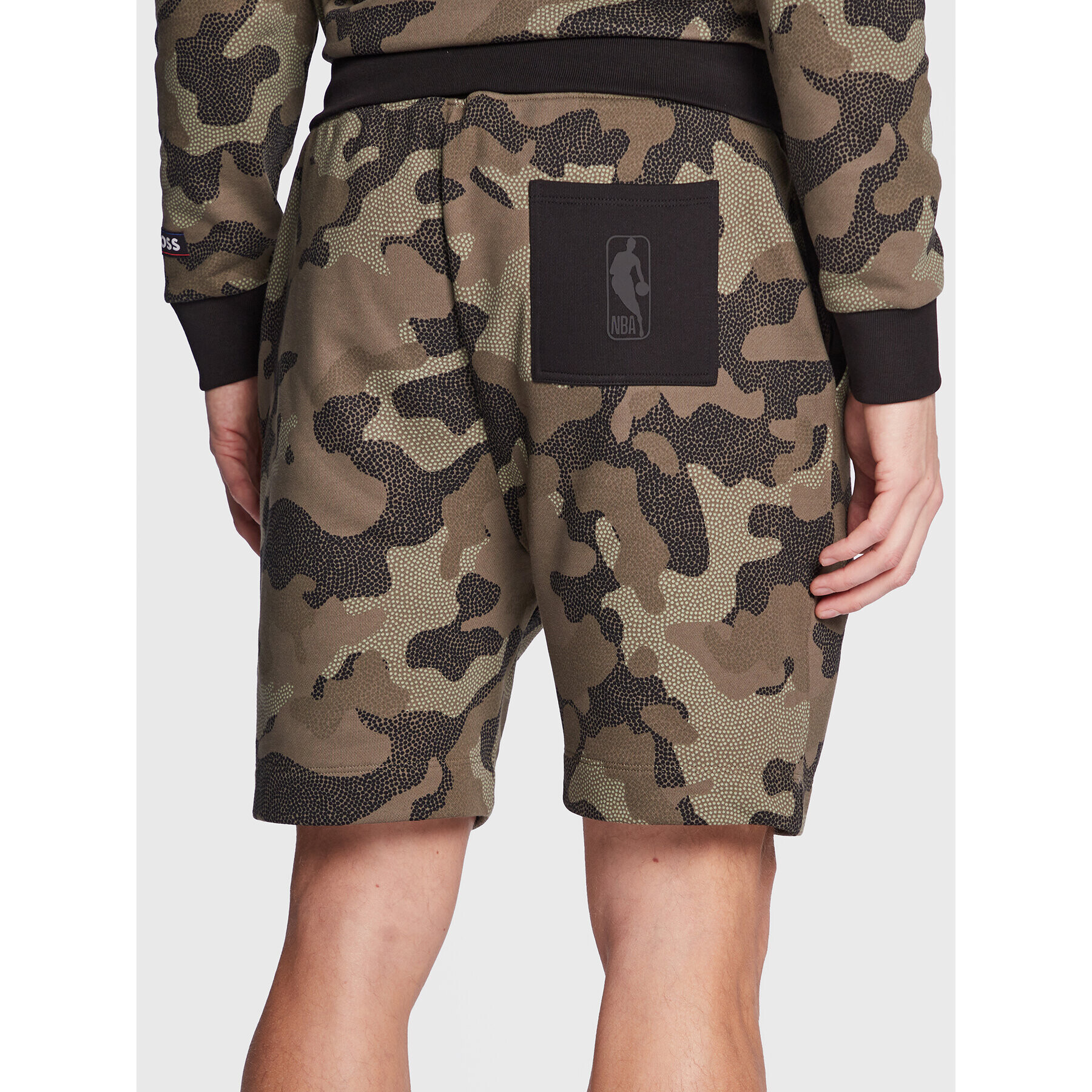 Boss Sportovní kraťasy NBA Slam_Camo 50477471 Zelená Regular Fit - Pepit.cz