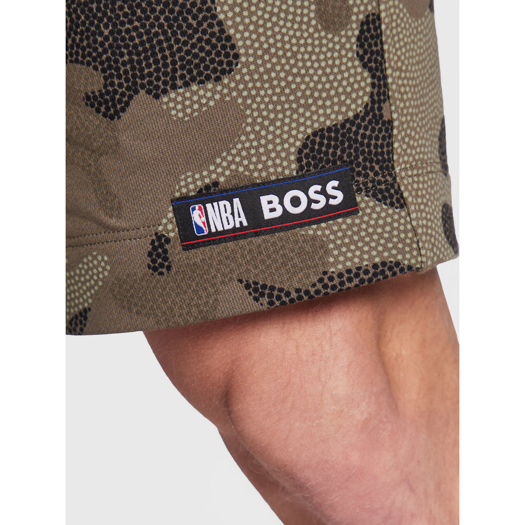 Boss Sportovní kraťasy NBA Slam_Camo 50477471 Zelená Regular Fit - Pepit.cz