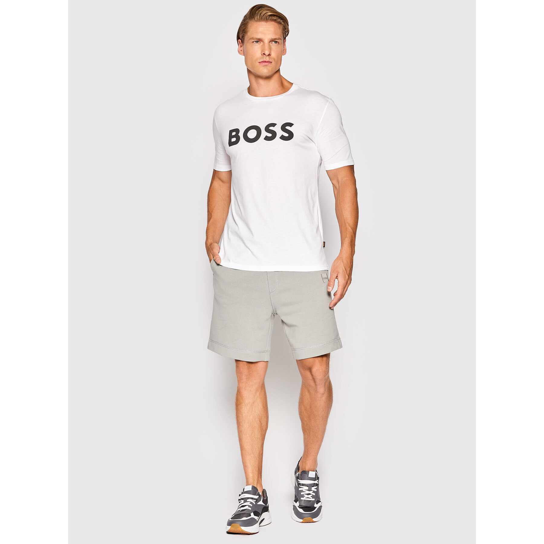 Boss Sportovní kraťasy Sewalk 50468454 Šedá Regular Fit - Pepit.cz