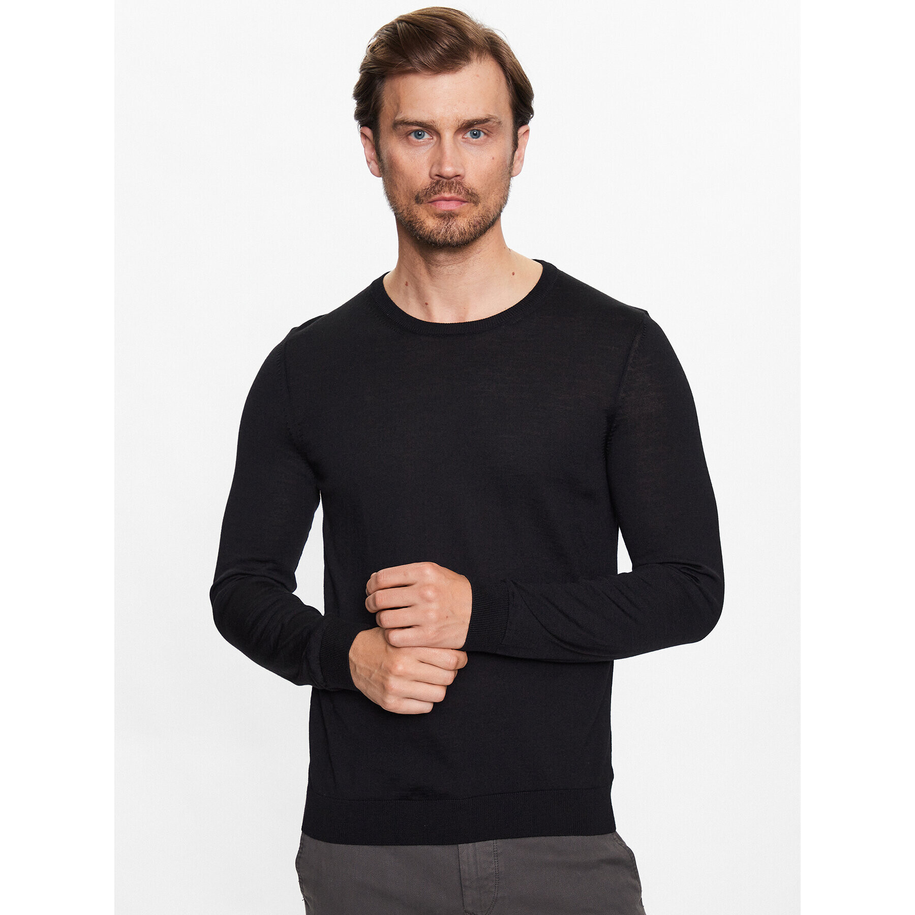 Boss Svetr 50468239 Černá Slim Fit - Pepit.cz