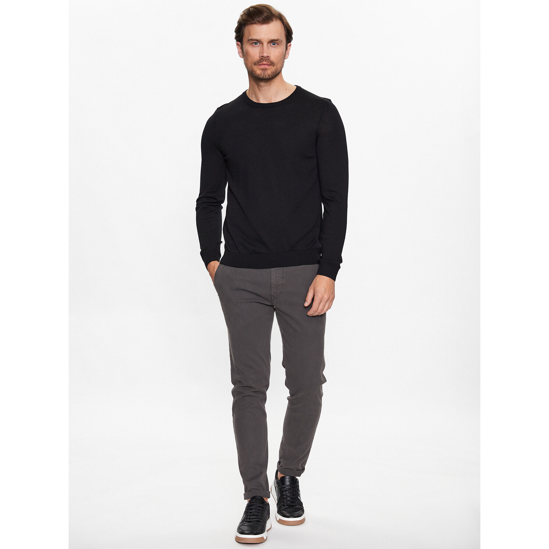 Boss Svetr 50468239 Černá Slim Fit - Pepit.cz