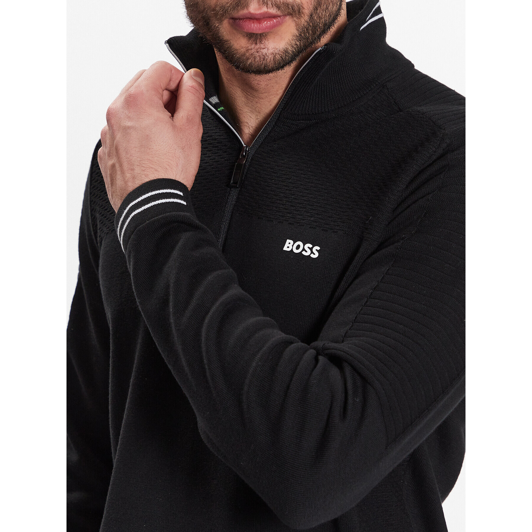 Boss Svetr 50482399 Černá Regular Fit - Pepit.cz