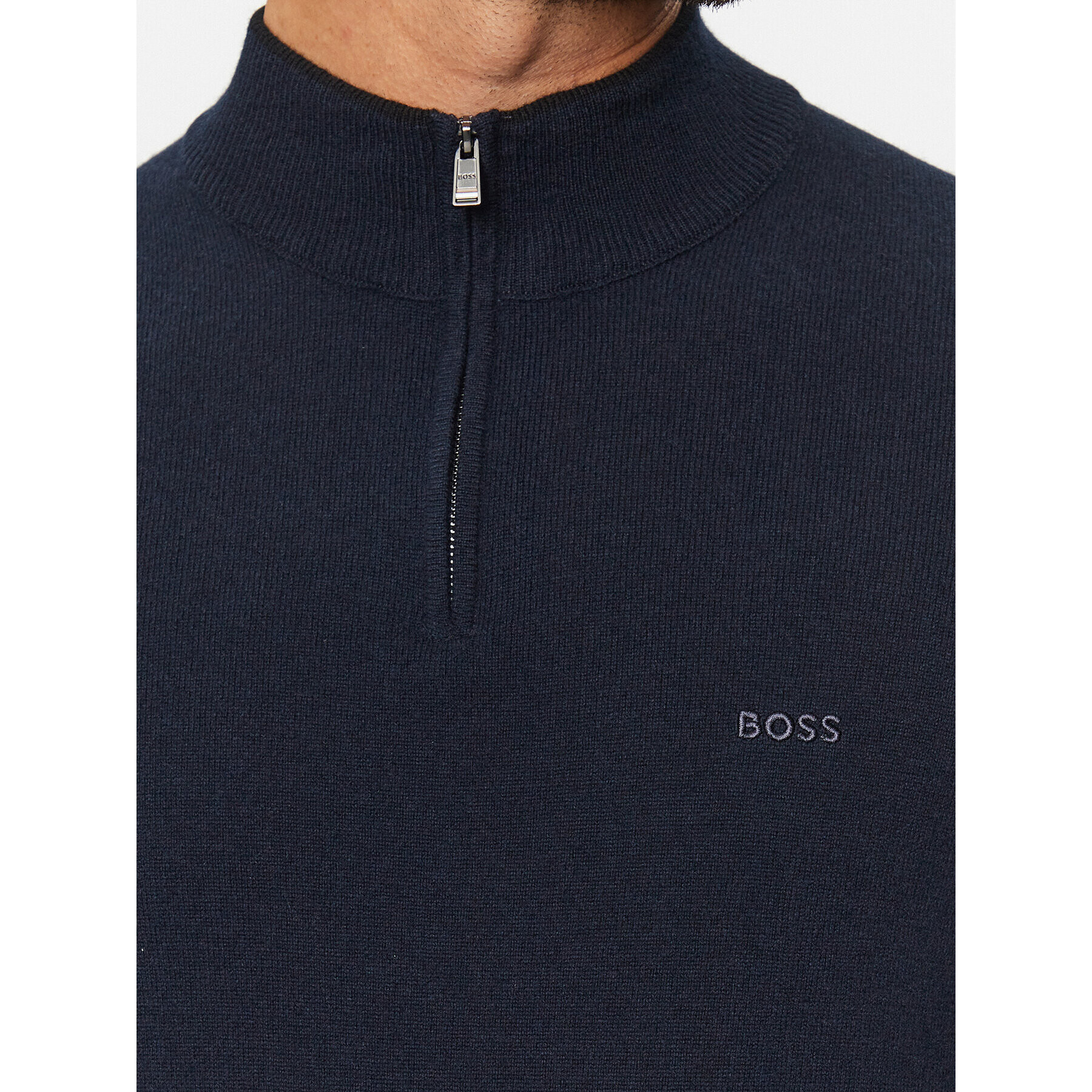 Boss Svetr Marlo 50500782 Tmavomodrá Regular Fit - Pepit.cz