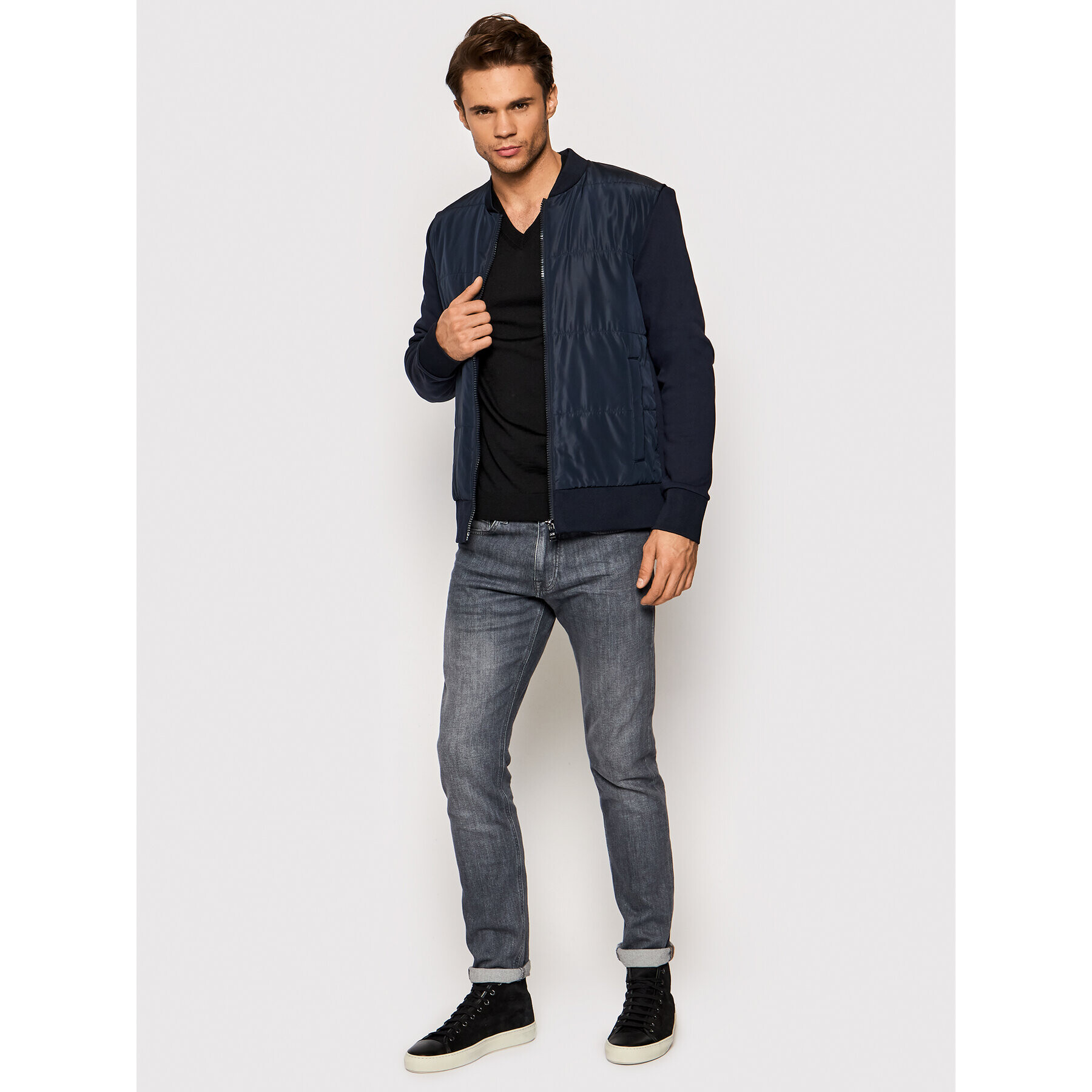 Boss Svetr Melba-P 50378576 Černá Slim Fit - Pepit.cz