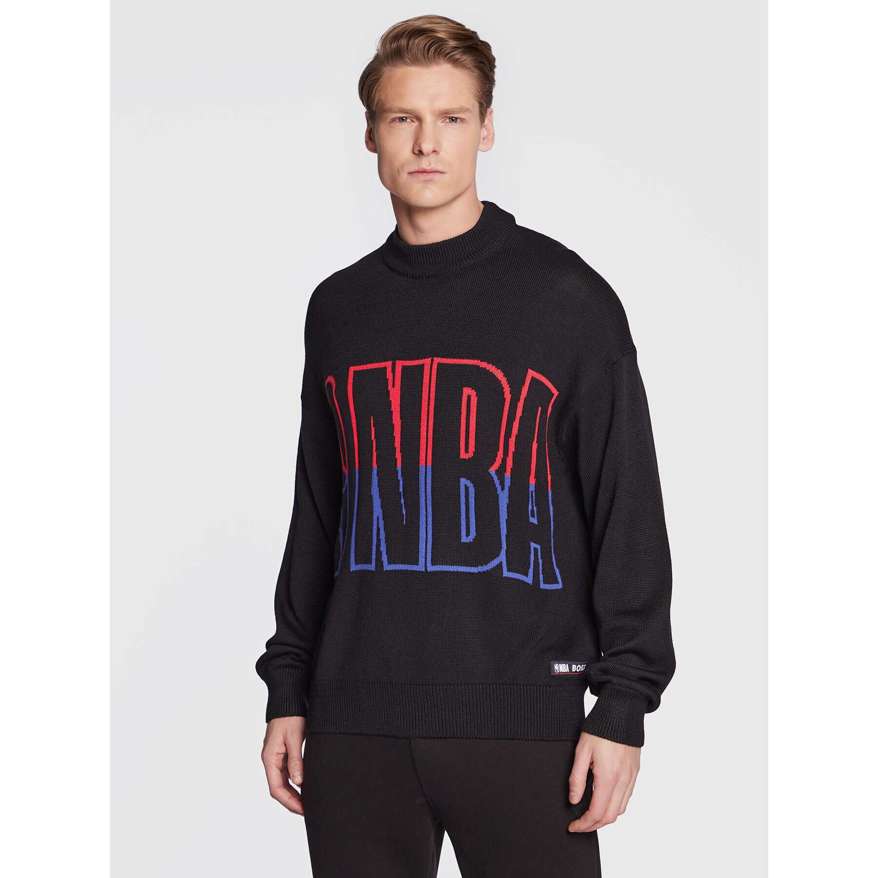 Boss Svetr NBA 50478500 Černá Relaxed Fit - Pepit.cz