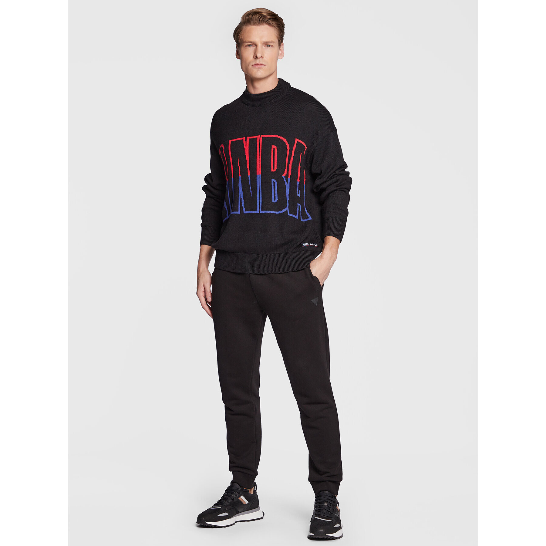 Boss Svetr NBA 50478500 Černá Relaxed Fit - Pepit.cz