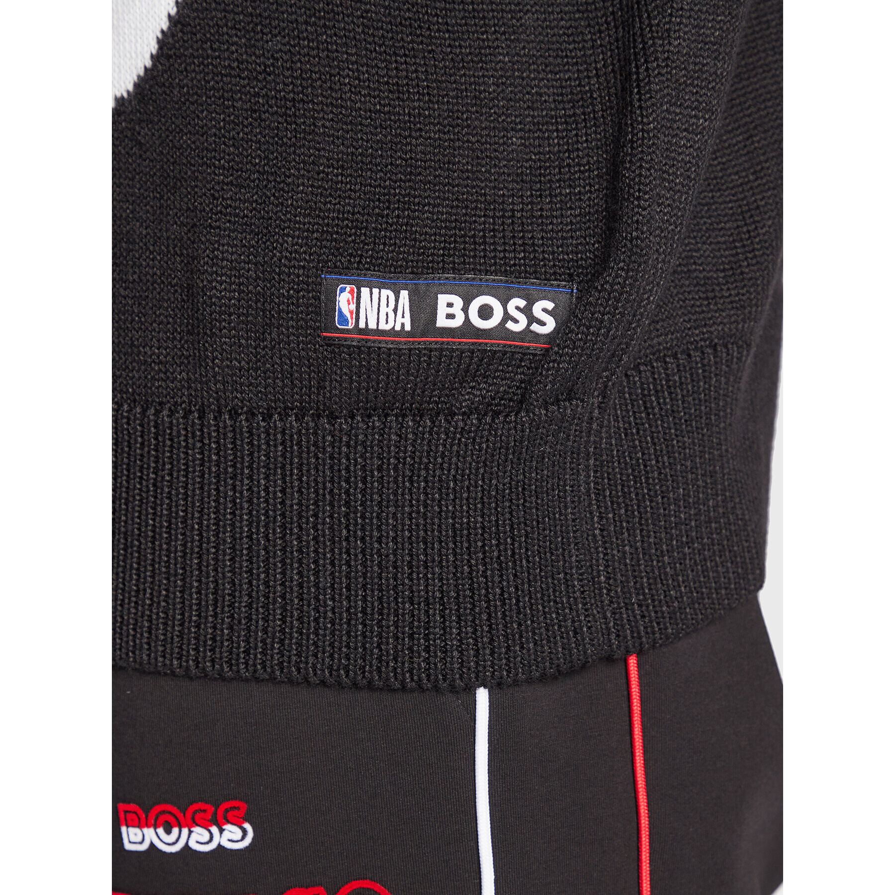 Boss Svetr NBA Chicagobulls 50480082 Černá Regular Fit - Pepit.cz