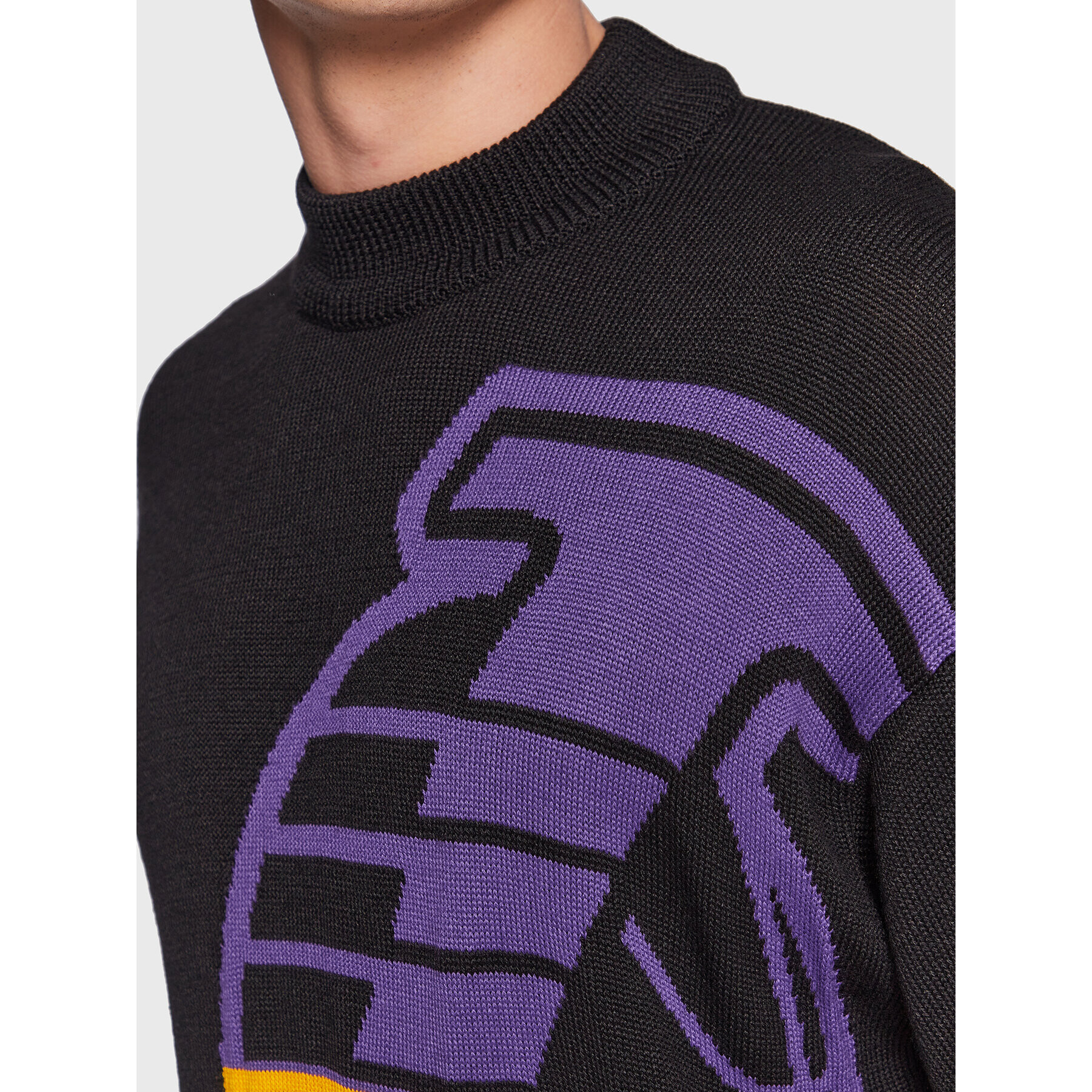 Boss Svetr NBA Knit_Lakers 50480077 Černá Regular Fit - Pepit.cz