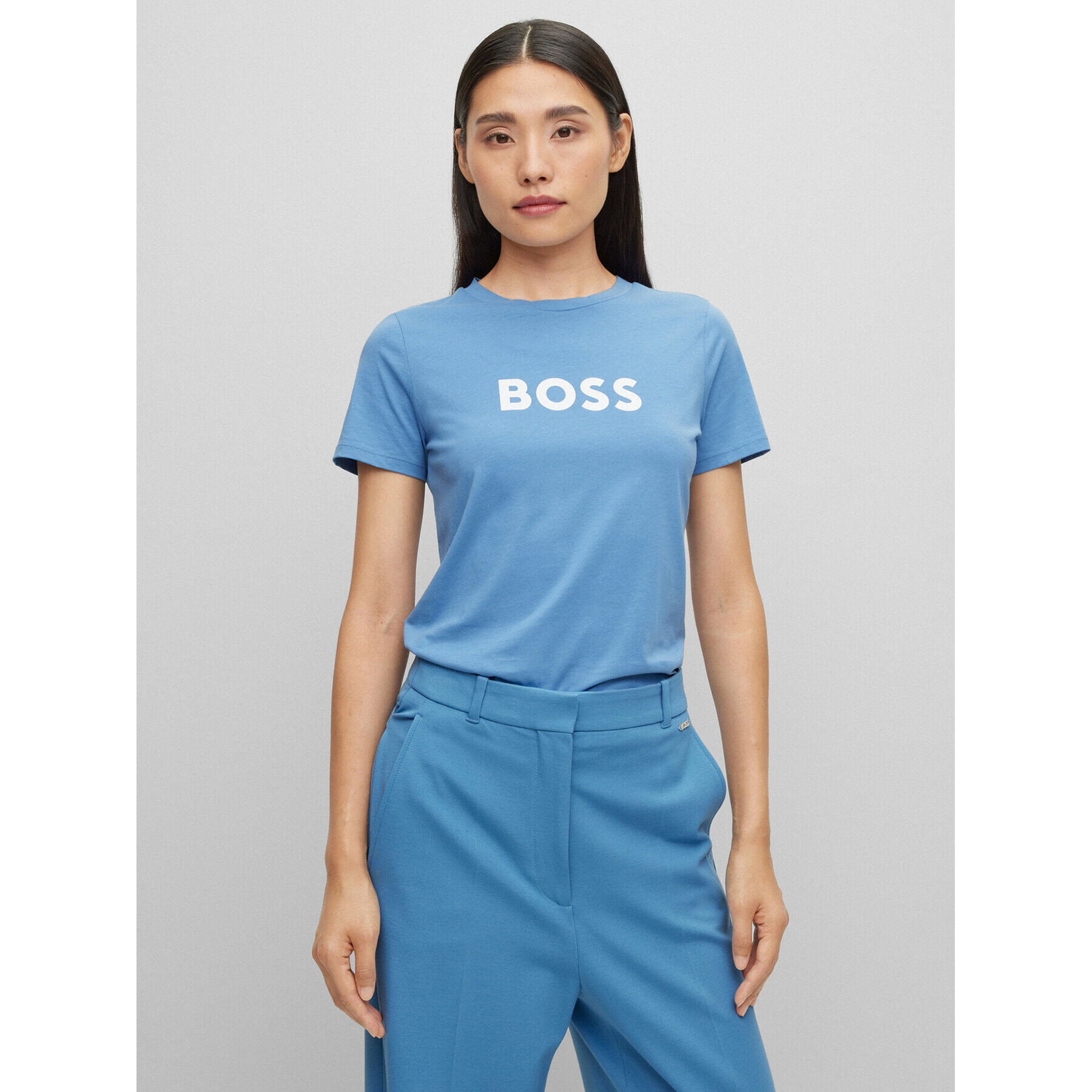 Boss T-Shirt 50468356 Modrá Regular Fit - Pepit.cz