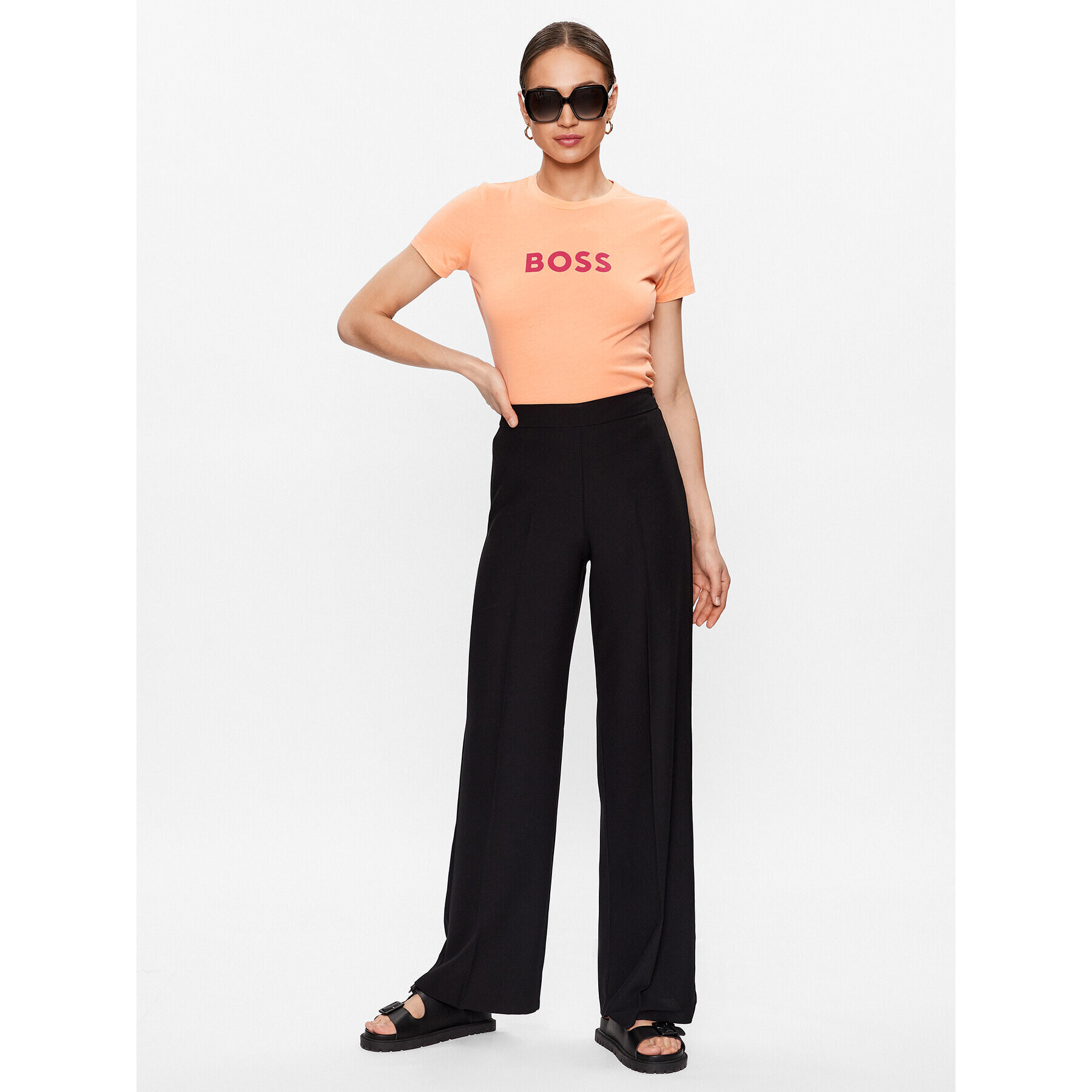 Boss T-Shirt 50468356 Oranžová Regular Fit - Pepit.cz