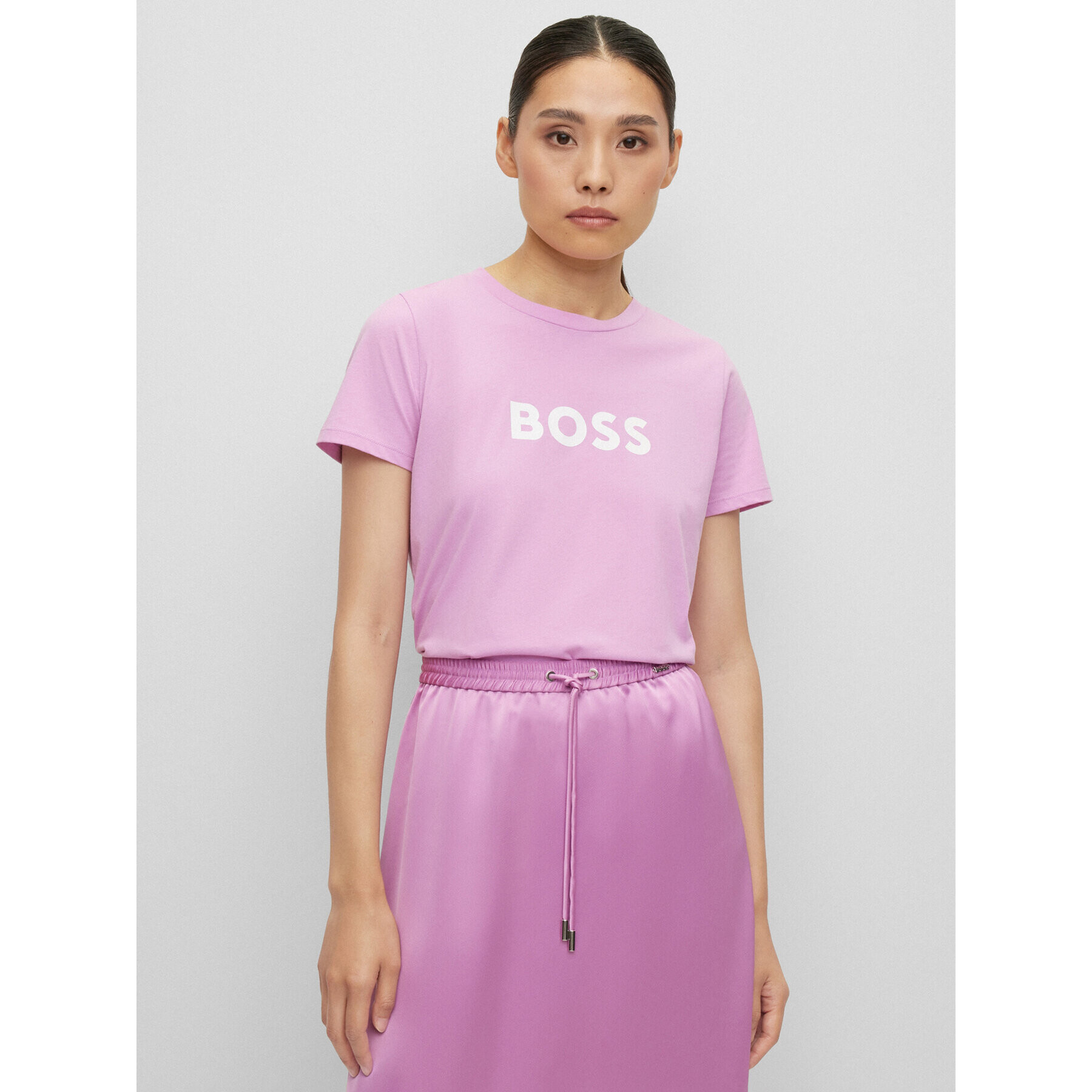 Boss T-Shirt 50468356 Růžová Regular Fit - Pepit.cz