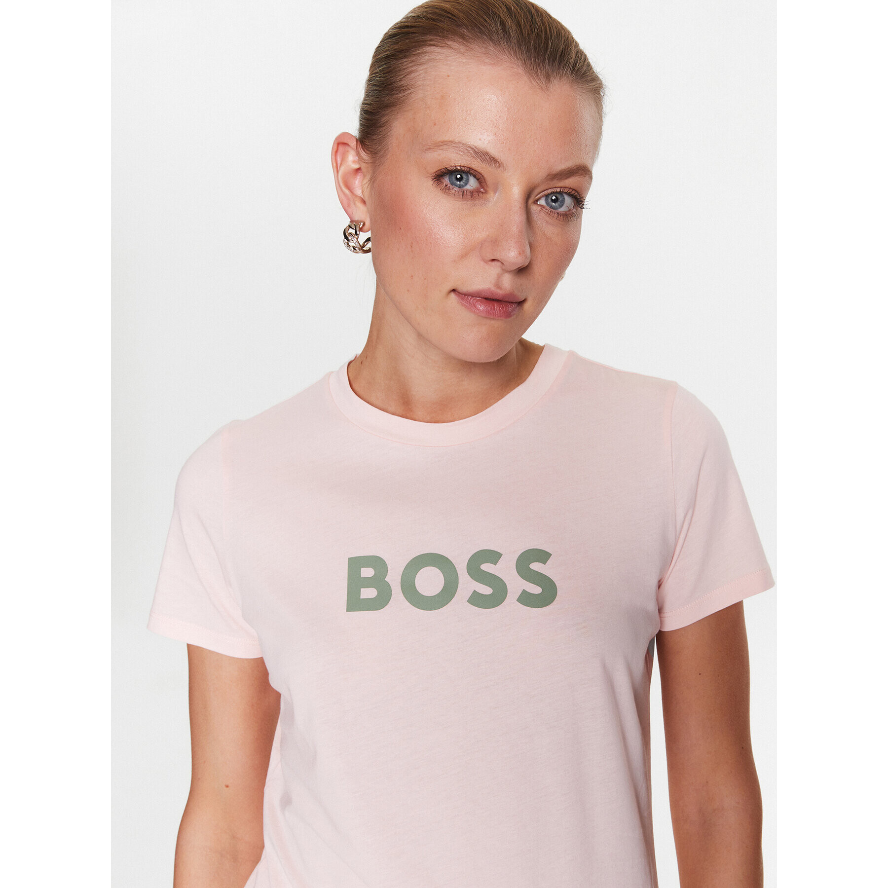 Boss T-Shirt 50468356 Růžová Regular Fit - Pepit.cz