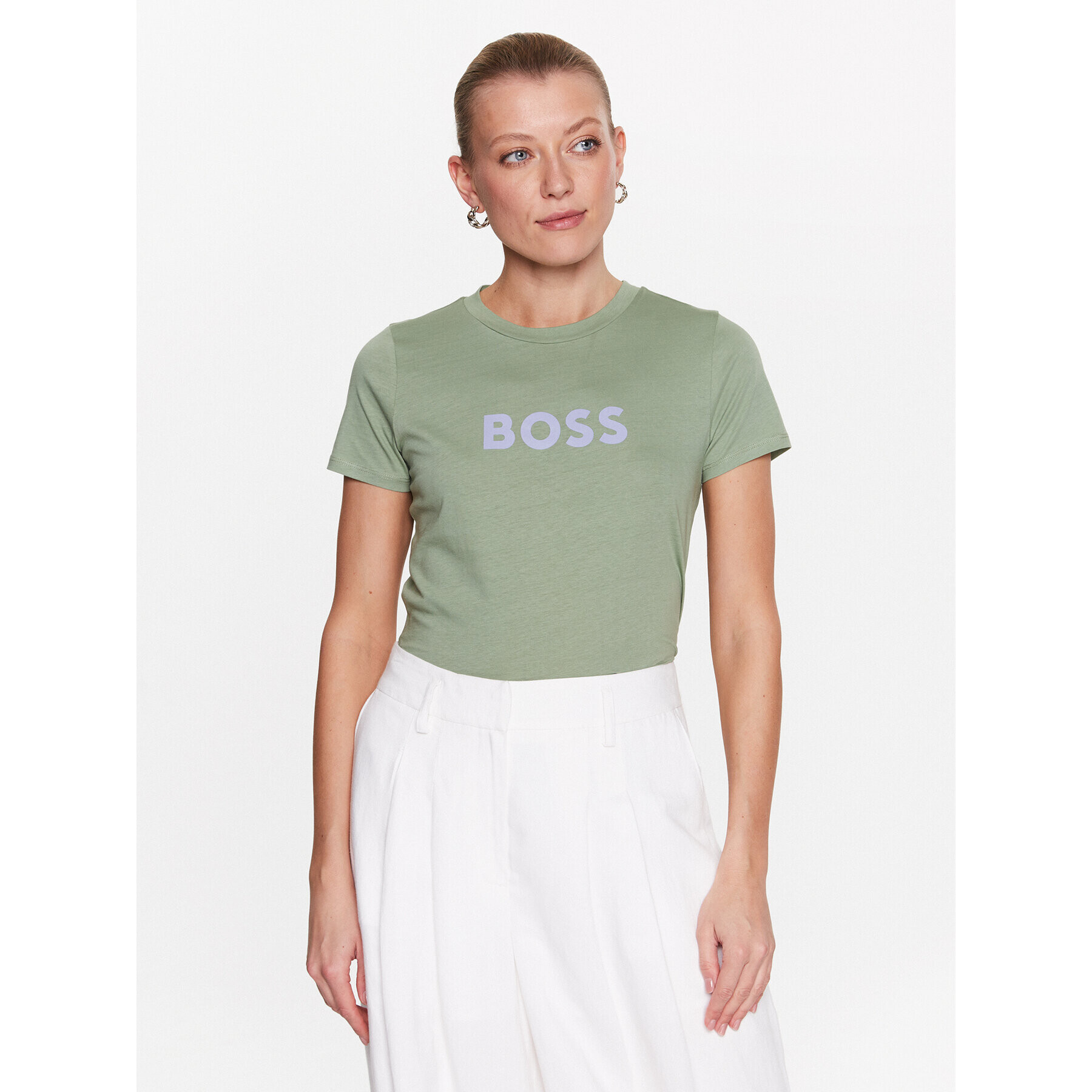 Boss T-Shirt 50468356 Zelená Regular Fit - Pepit.cz