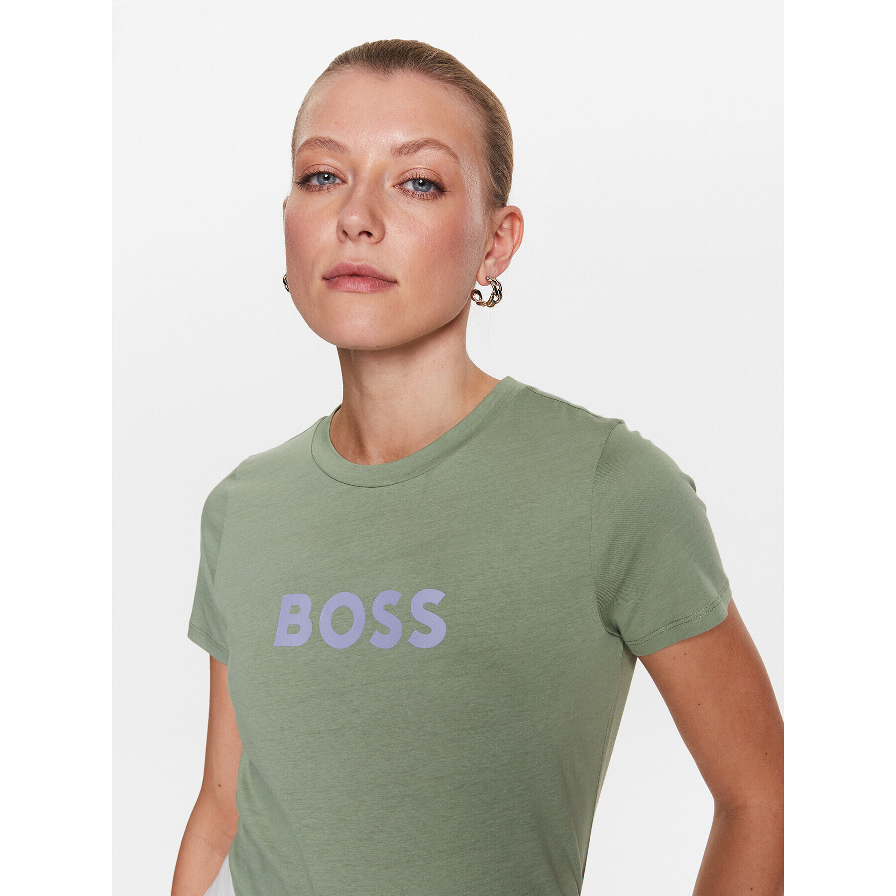 Boss T-Shirt 50468356 Zelená Regular Fit - Pepit.cz