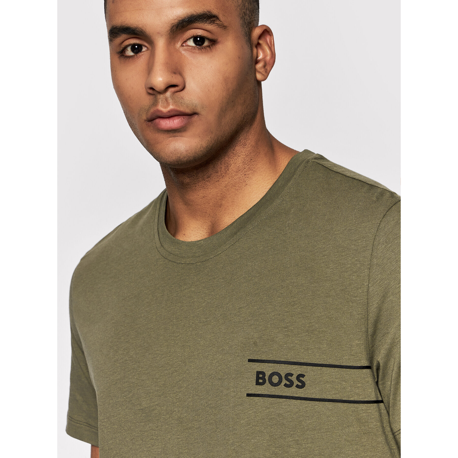 Boss T-Shirt 50469154 Zelená Regular Fit - Pepit.cz