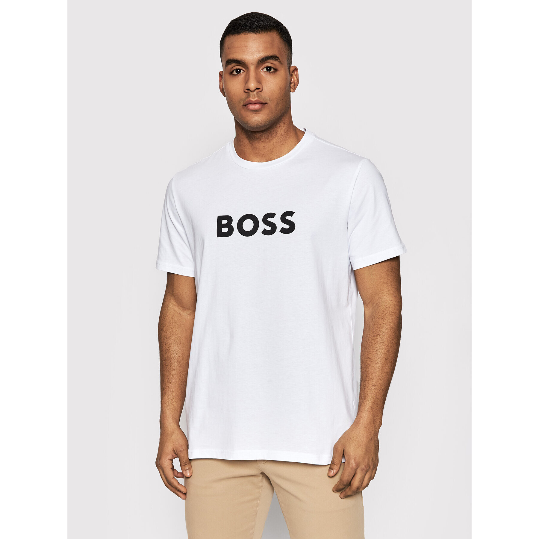 Boss T-Shirt 50469289 Bílá Relaxed Fit - Pepit.cz