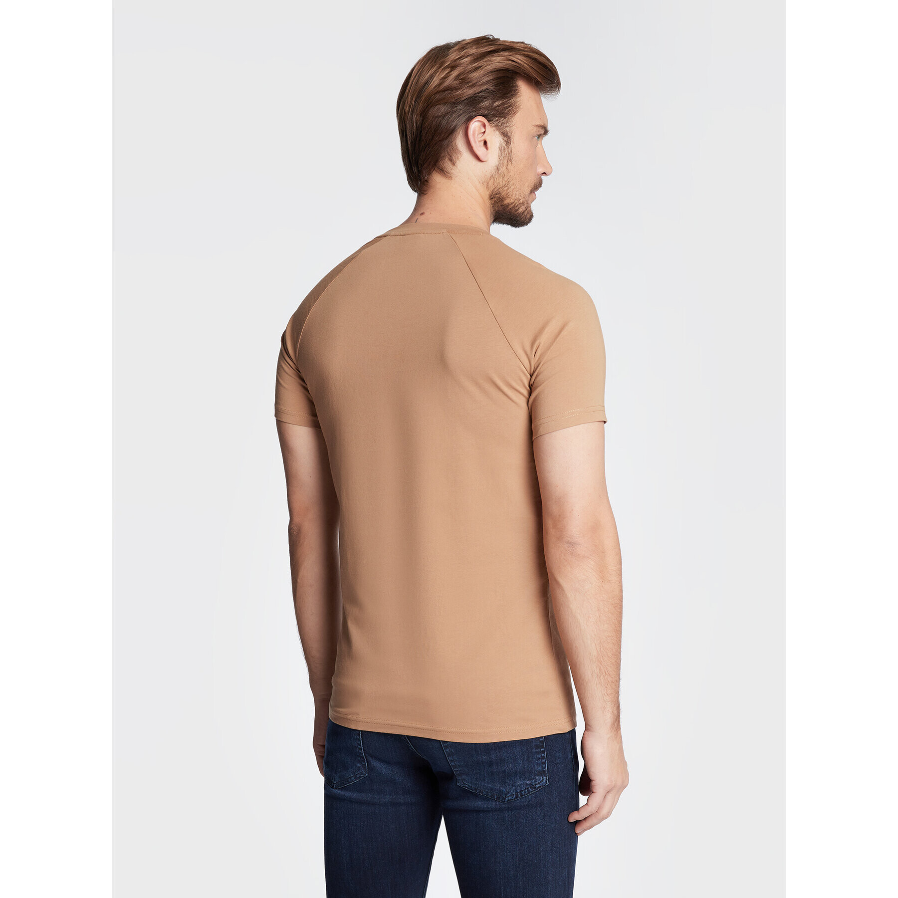 Boss T-Shirt 50469290 Béžová Slim Fit - Pepit.cz