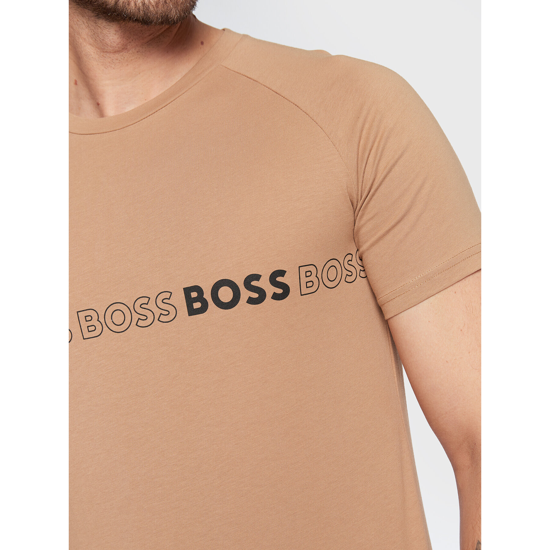 Boss T-Shirt 50469290 Béžová Slim Fit - Pepit.cz