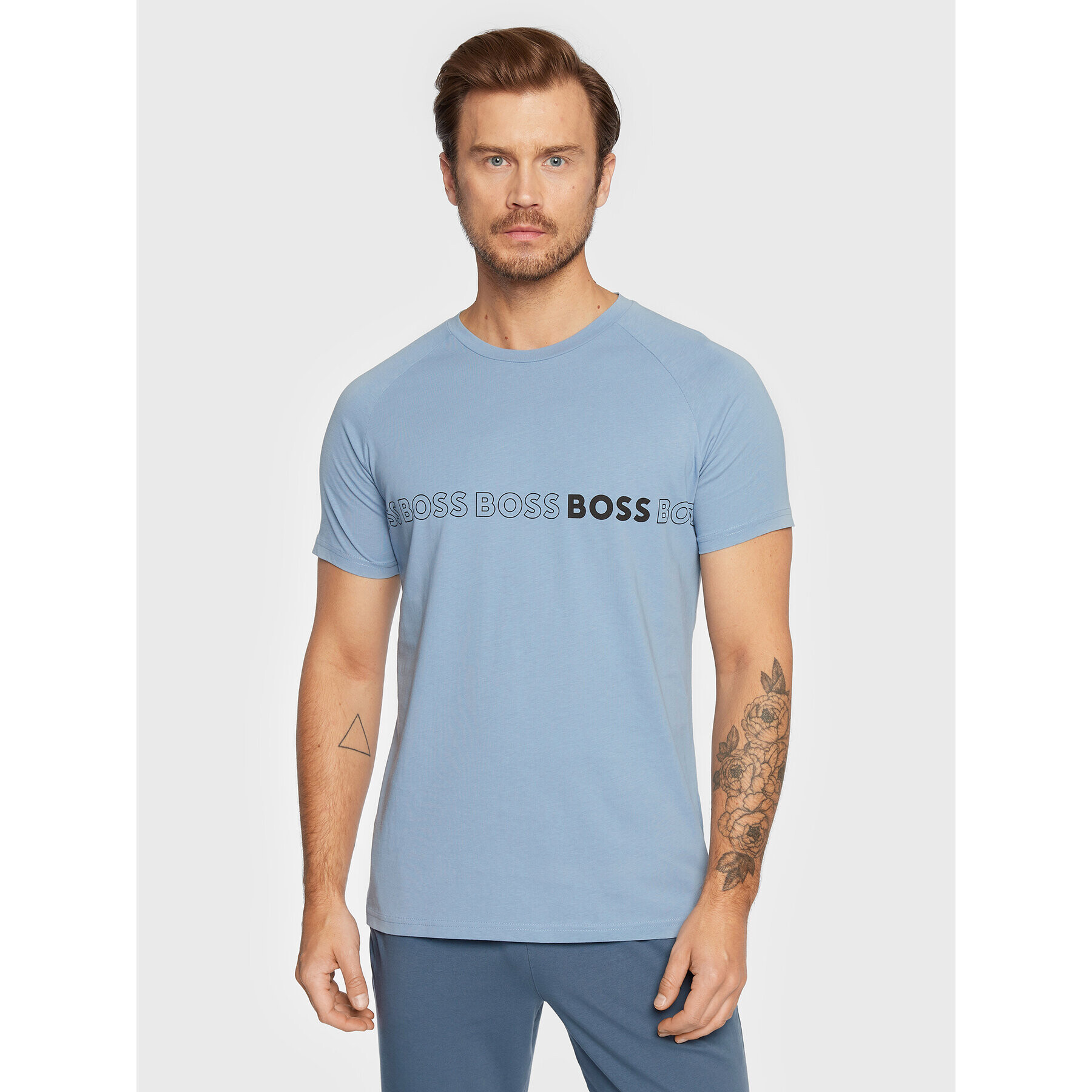 Boss T-Shirt 50469290 Modrá Slim Fit - Pepit.cz