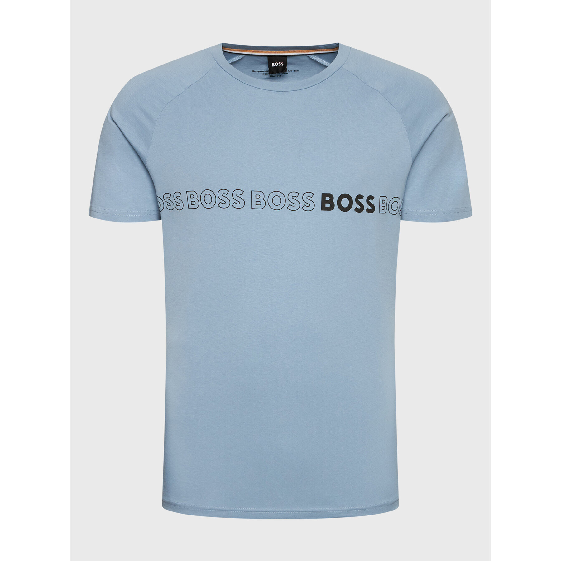 Boss T-Shirt 50469290 Modrá Slim Fit - Pepit.cz