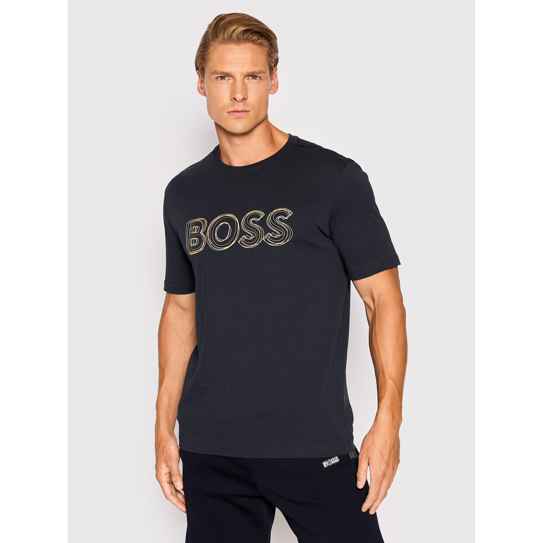 Boss T-Shirt 50472399 Tmavomodrá Regular Fit - Pepit.cz