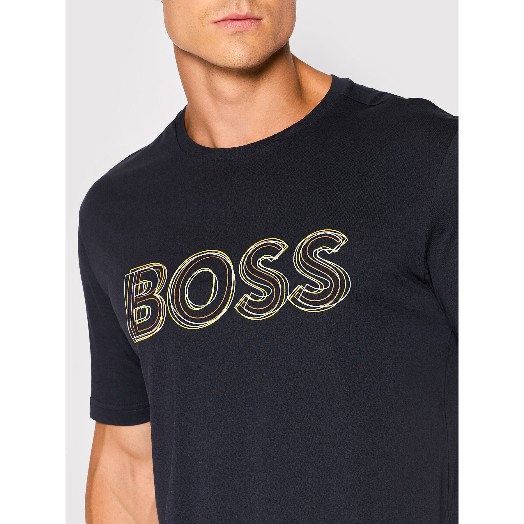 Boss T-Shirt 50472399 Tmavomodrá Regular Fit - Pepit.cz