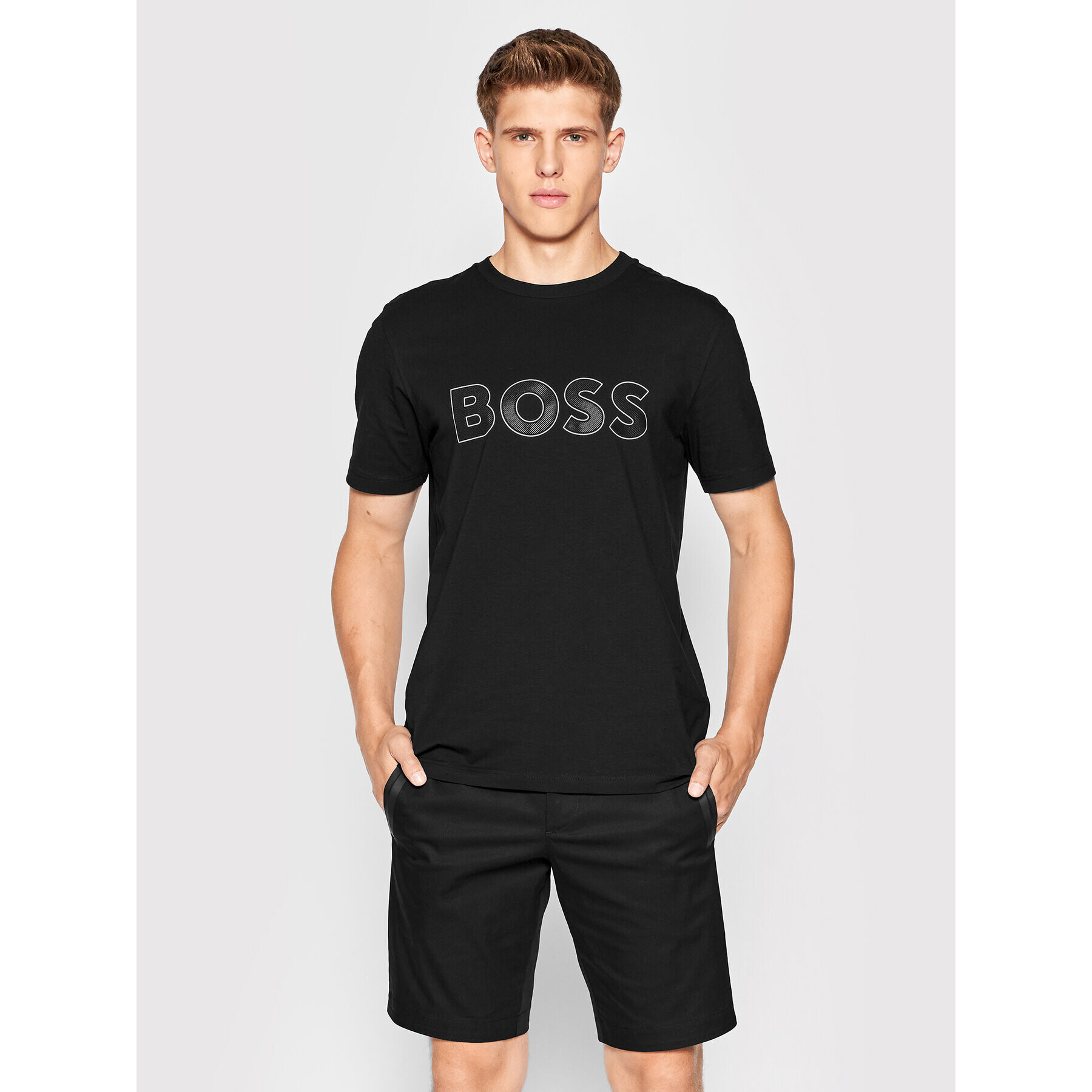 Boss T-Shirt 50474232 Černá Regular Fit - Pepit.cz