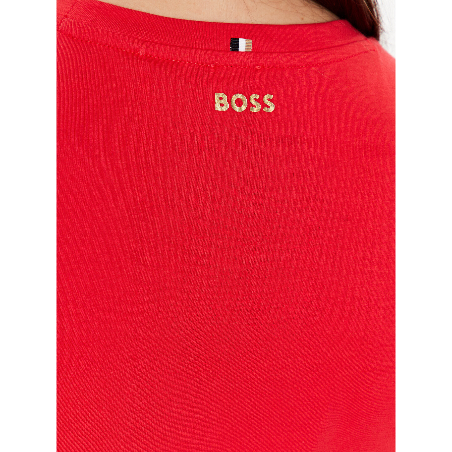 Boss T-Shirt 50484941 Červená Slim Fit - Pepit.cz