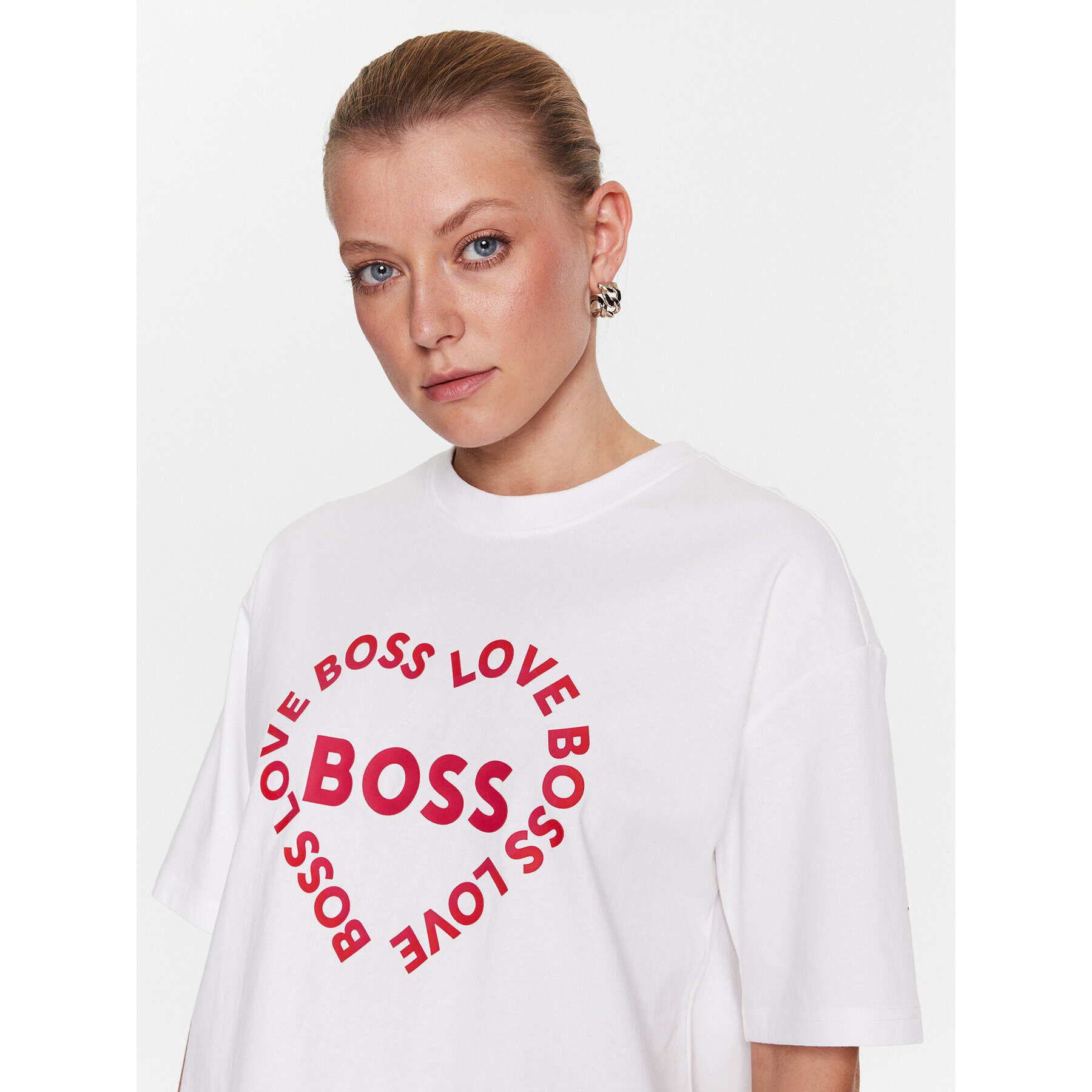 Boss T-Shirt 50491408 Bílá Relaxed Fit - Pepit.cz