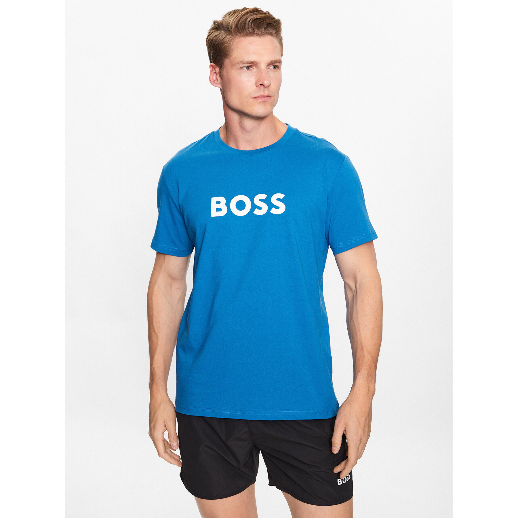 Boss T-Shirt 50491706 Modrá Regular Fit - Pepit.cz