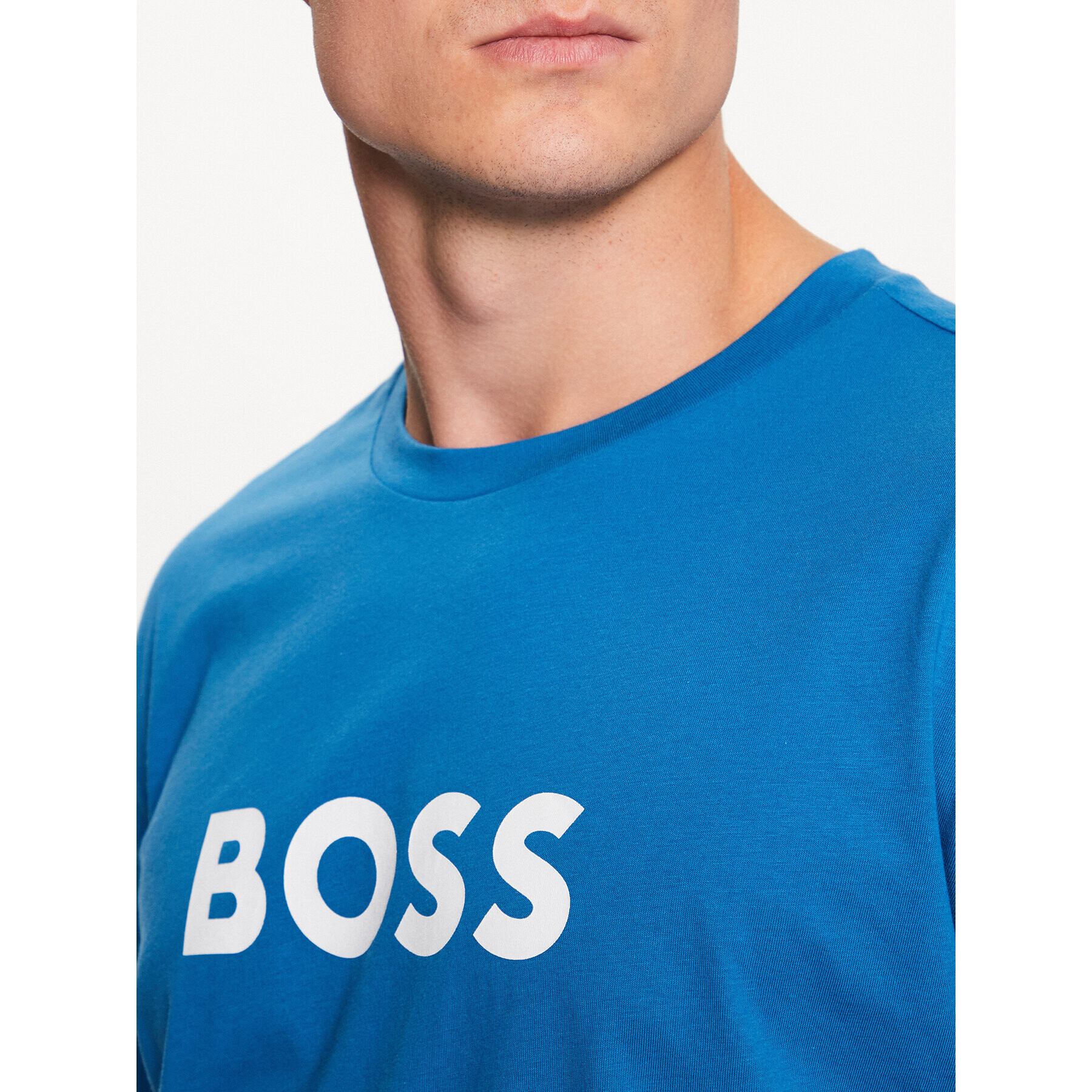 Boss T-Shirt 50491706 Modrá Regular Fit - Pepit.cz