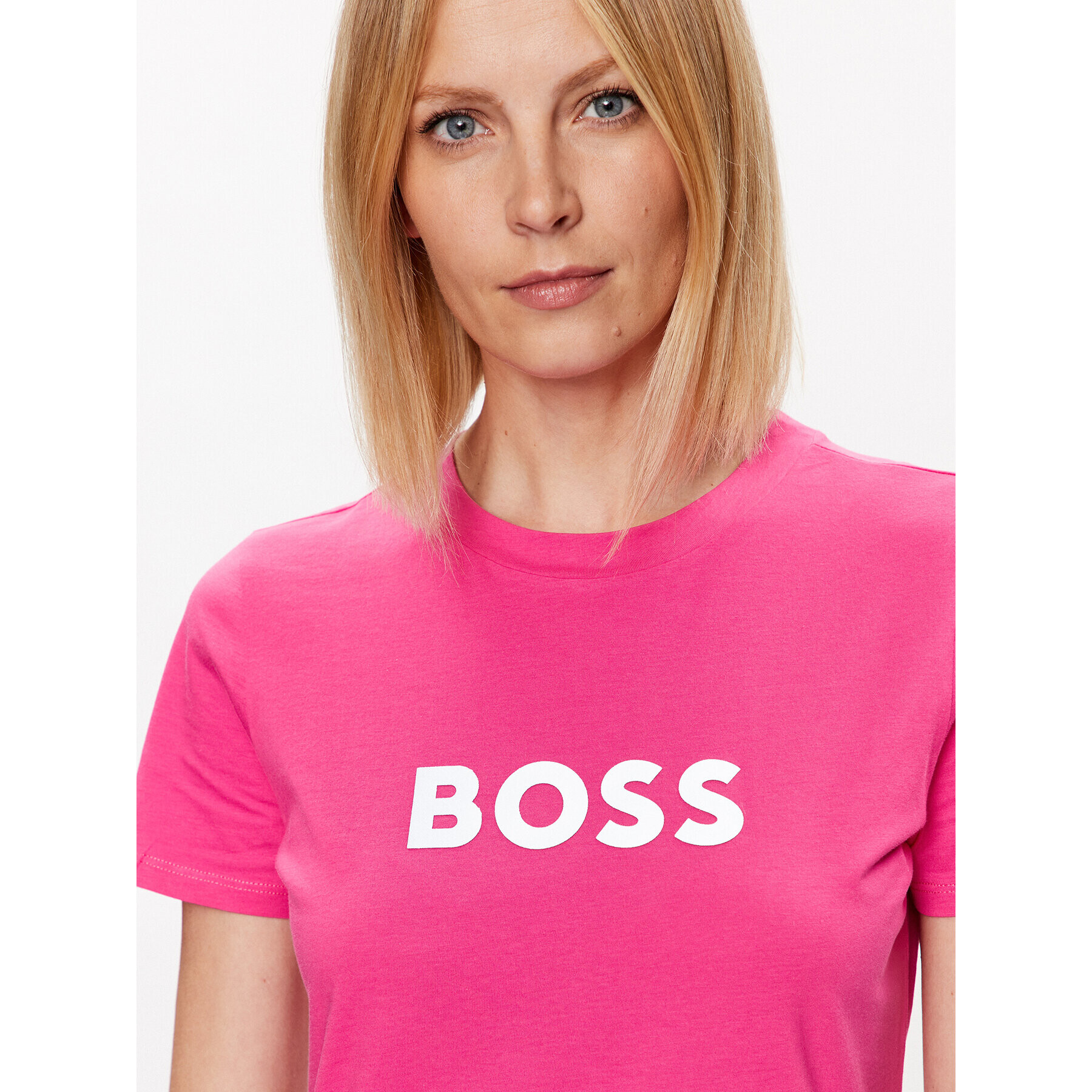 Boss T-Shirt 50492743 Růžová Slim Fit - Pepit.cz