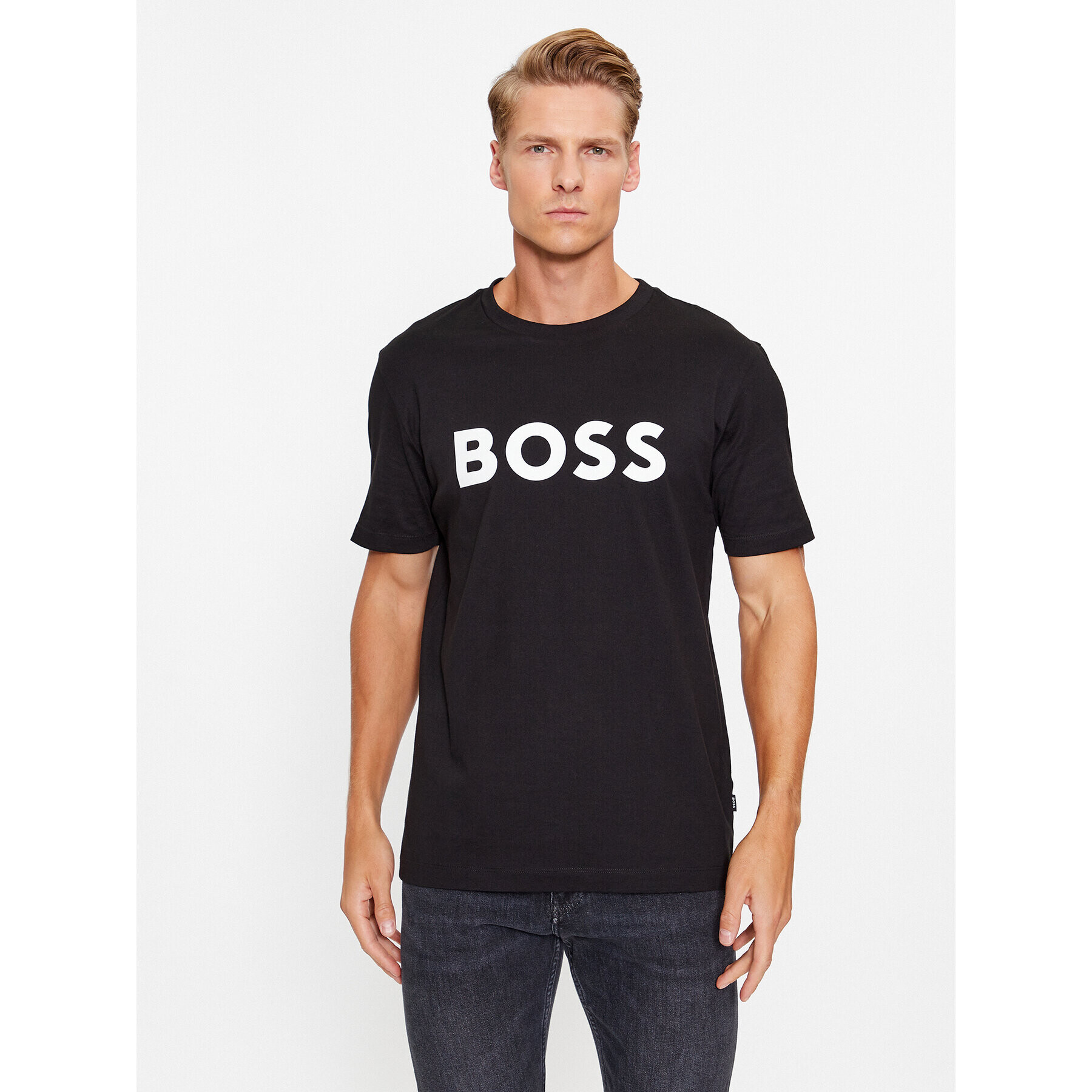 Boss T-Shirt 50495742 Černá Regular Fit - Pepit.cz