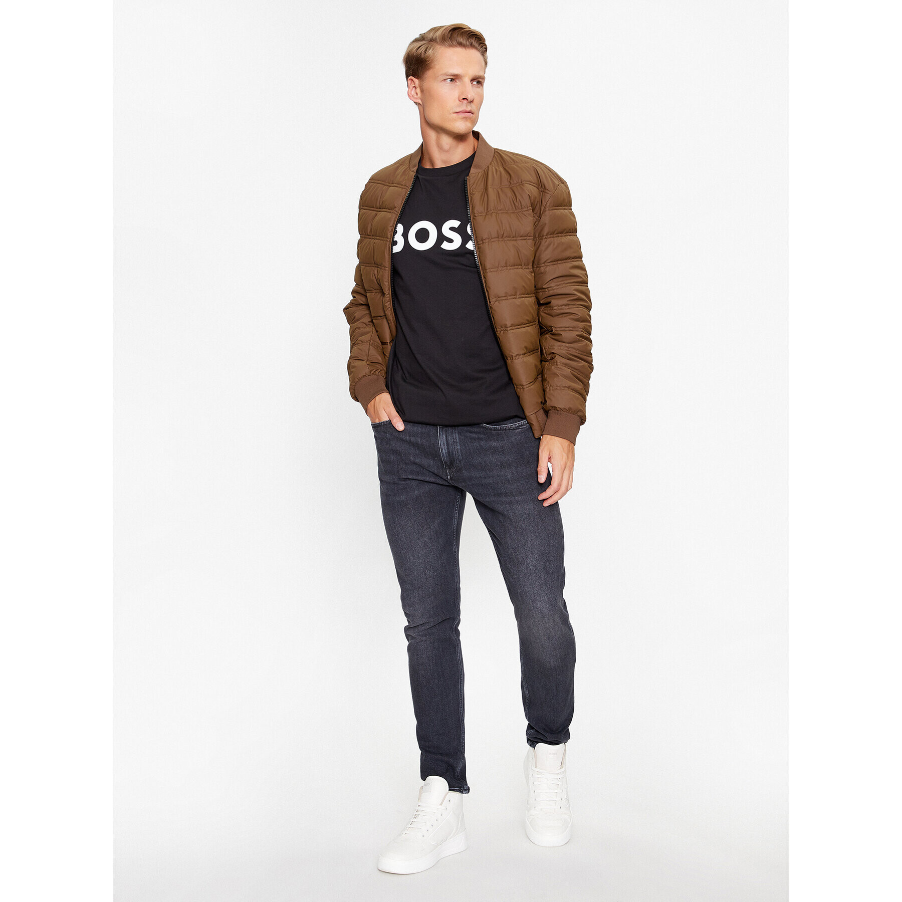 Boss T-Shirt 50495742 Černá Regular Fit - Pepit.cz