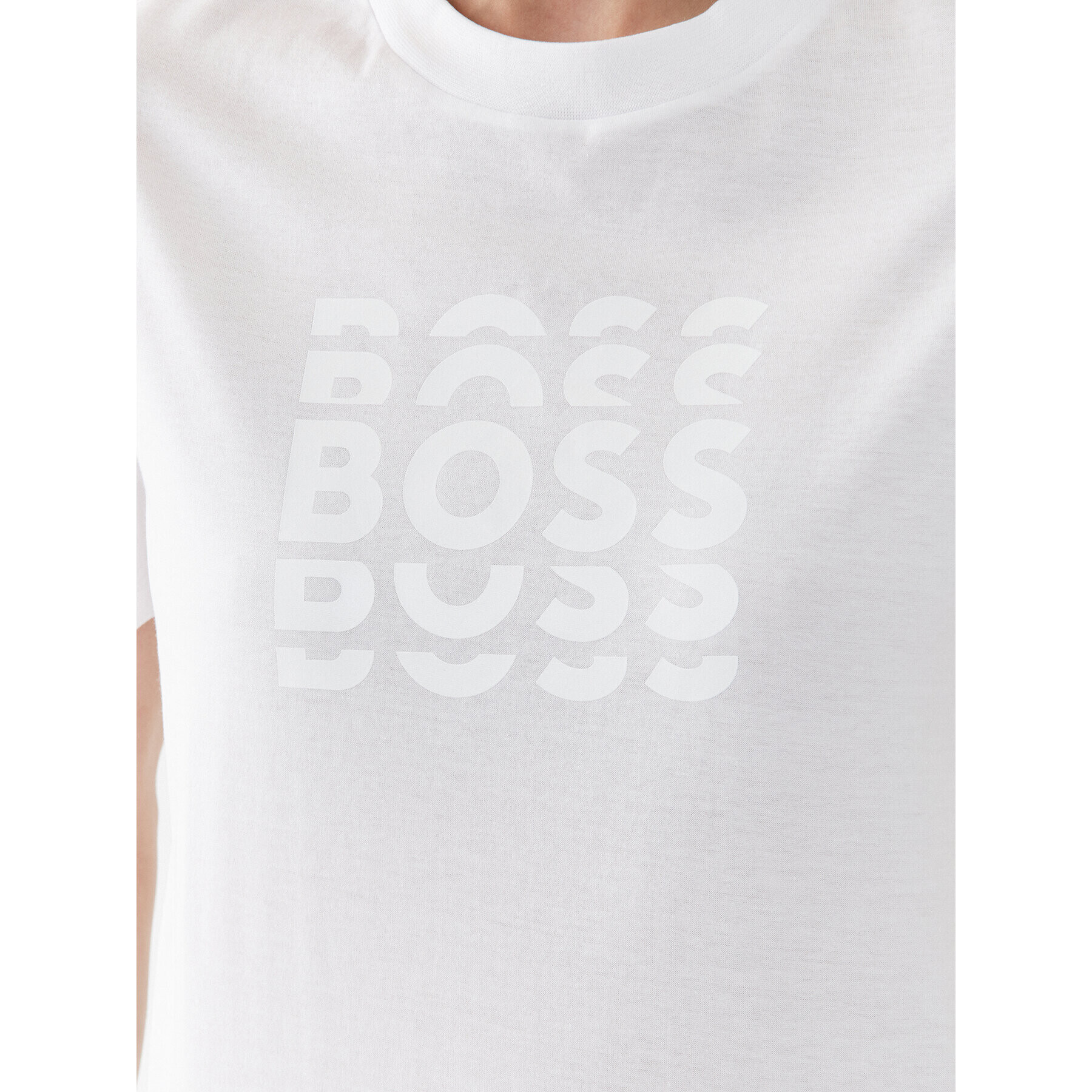 Boss T-Shirt 50500054 Bílá Slim Fit - Pepit.cz